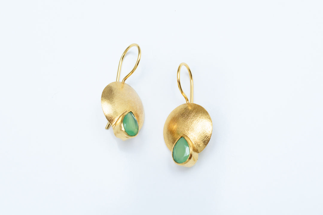 Teardrop Earrings - Chrysoprase onyx