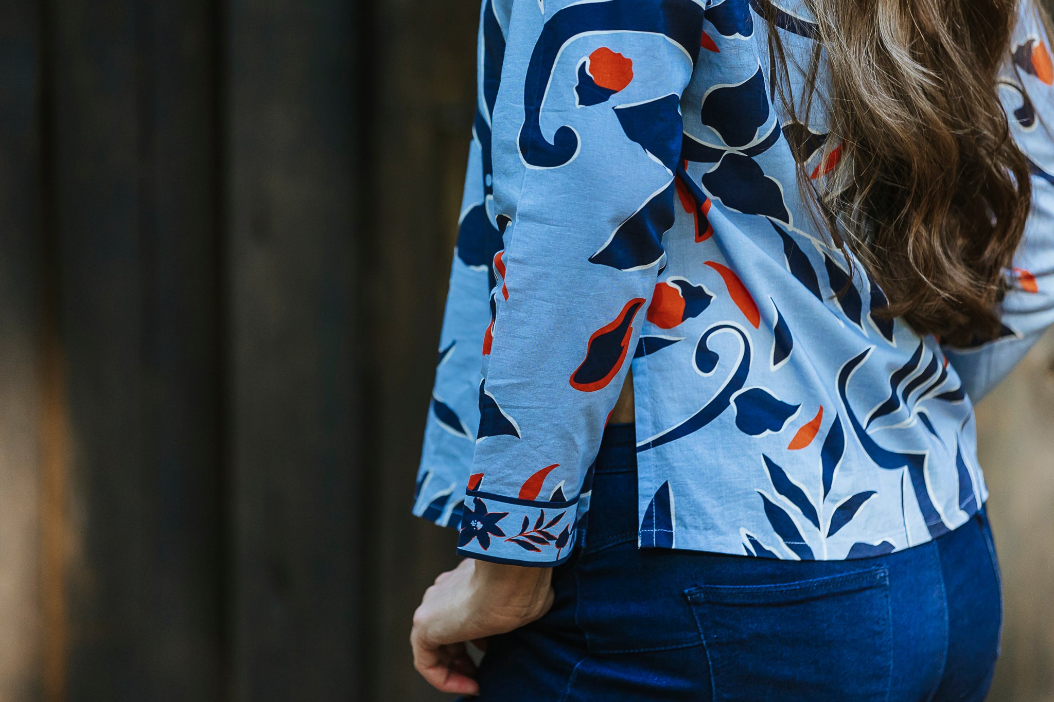 Landi Top Blue Florals – The Red Tulip