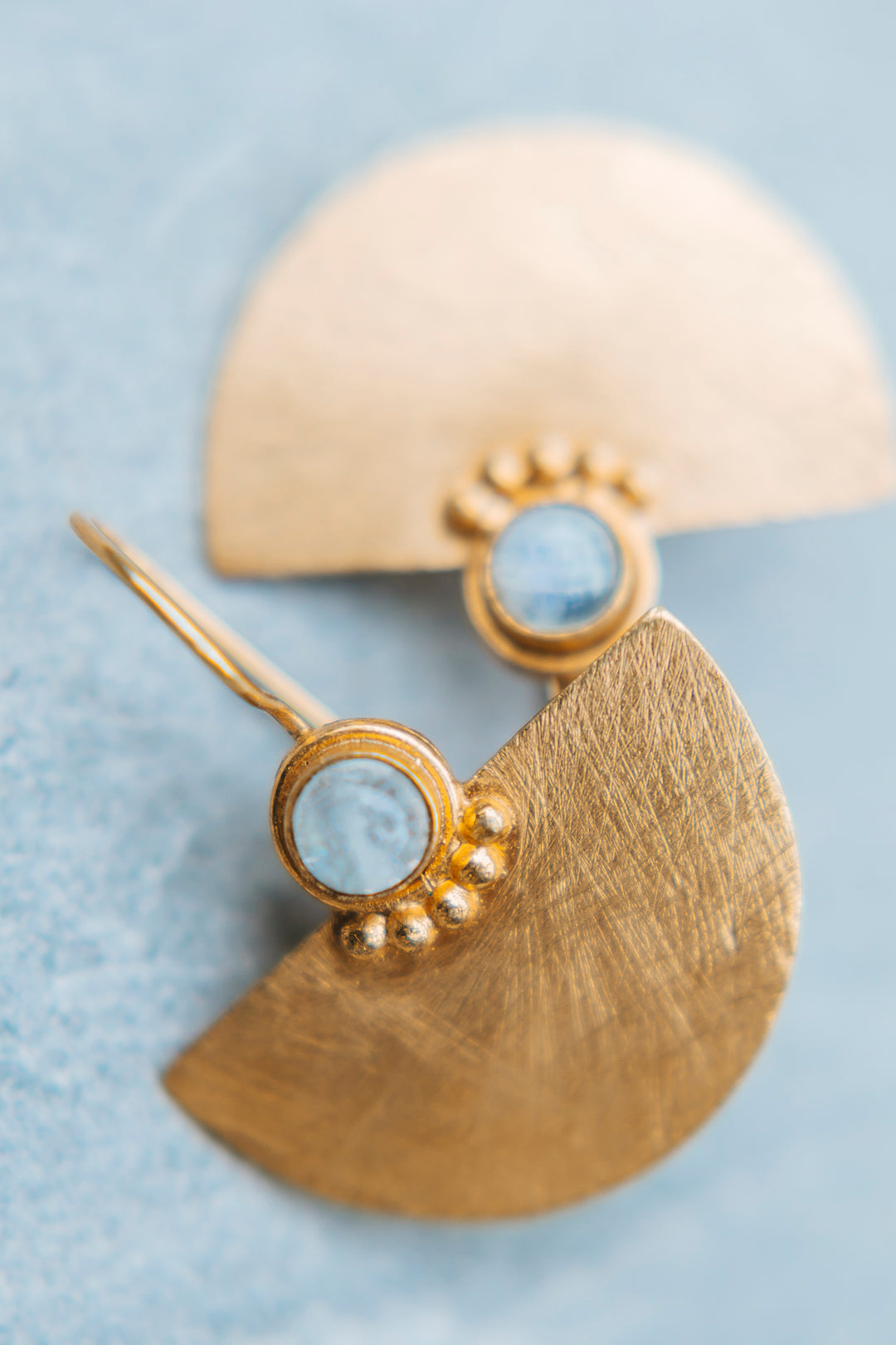 Half-Moon Earrings Moonstone