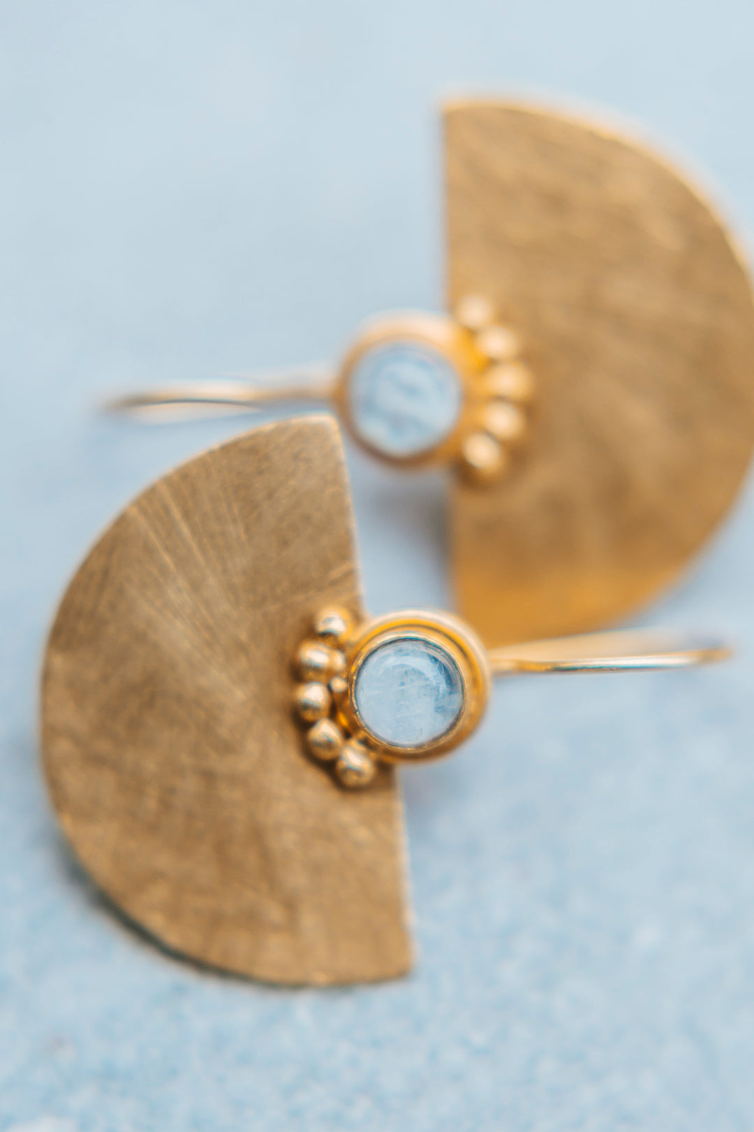 Half-Moon Earrings Moonstone