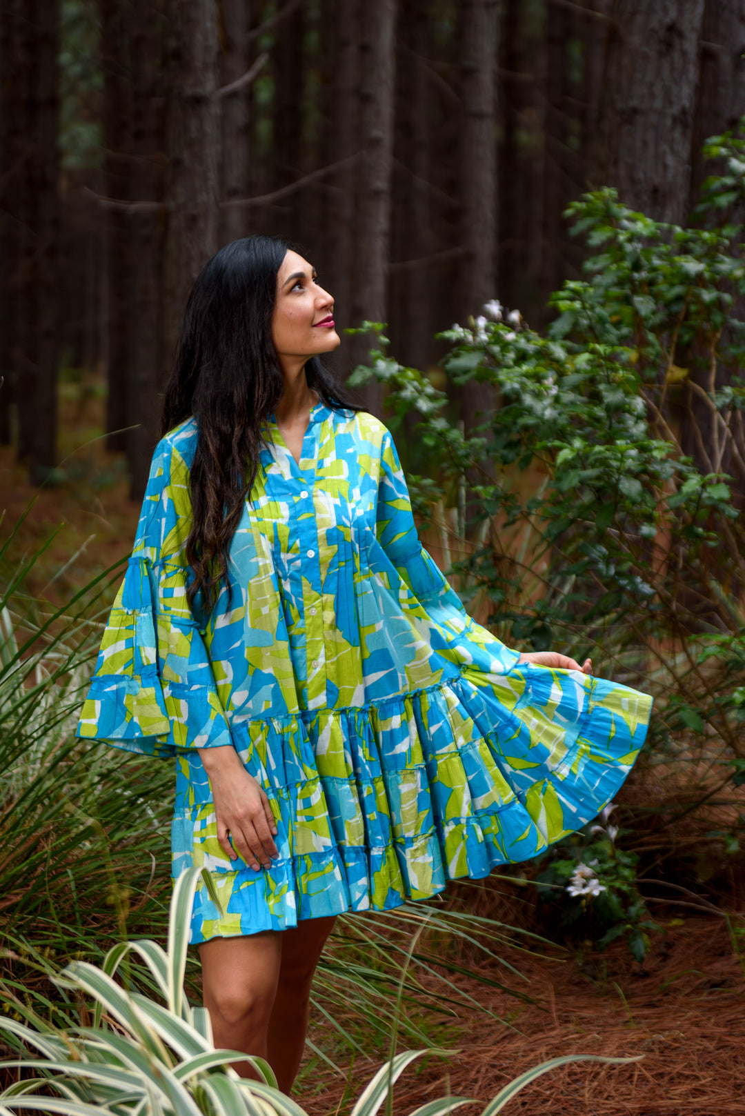 Baby Doll Dress — Aqua Lime