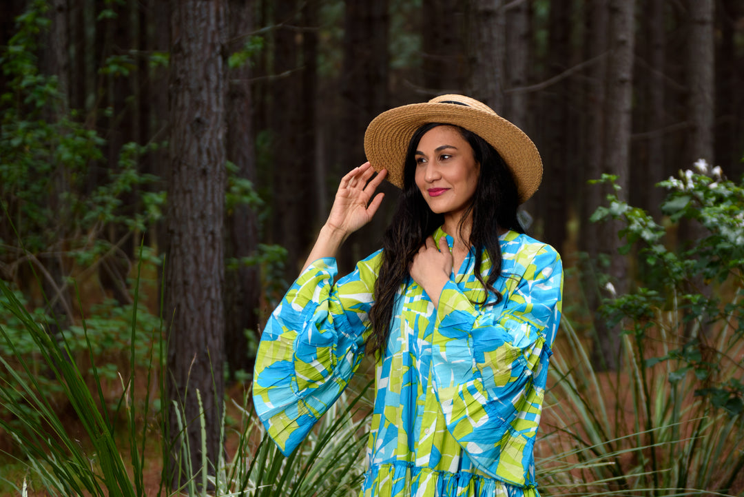 Baby Doll Dress — Aqua Lime