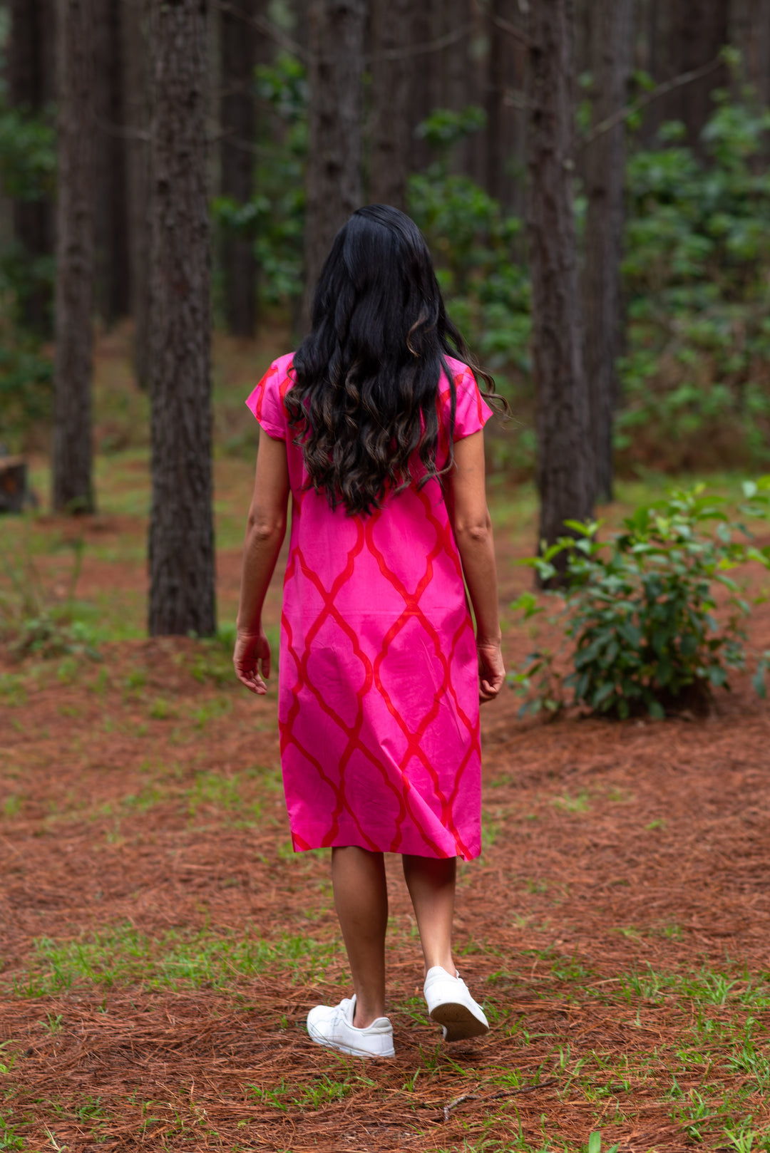 Evie Dress — Moroccan Pink/Red