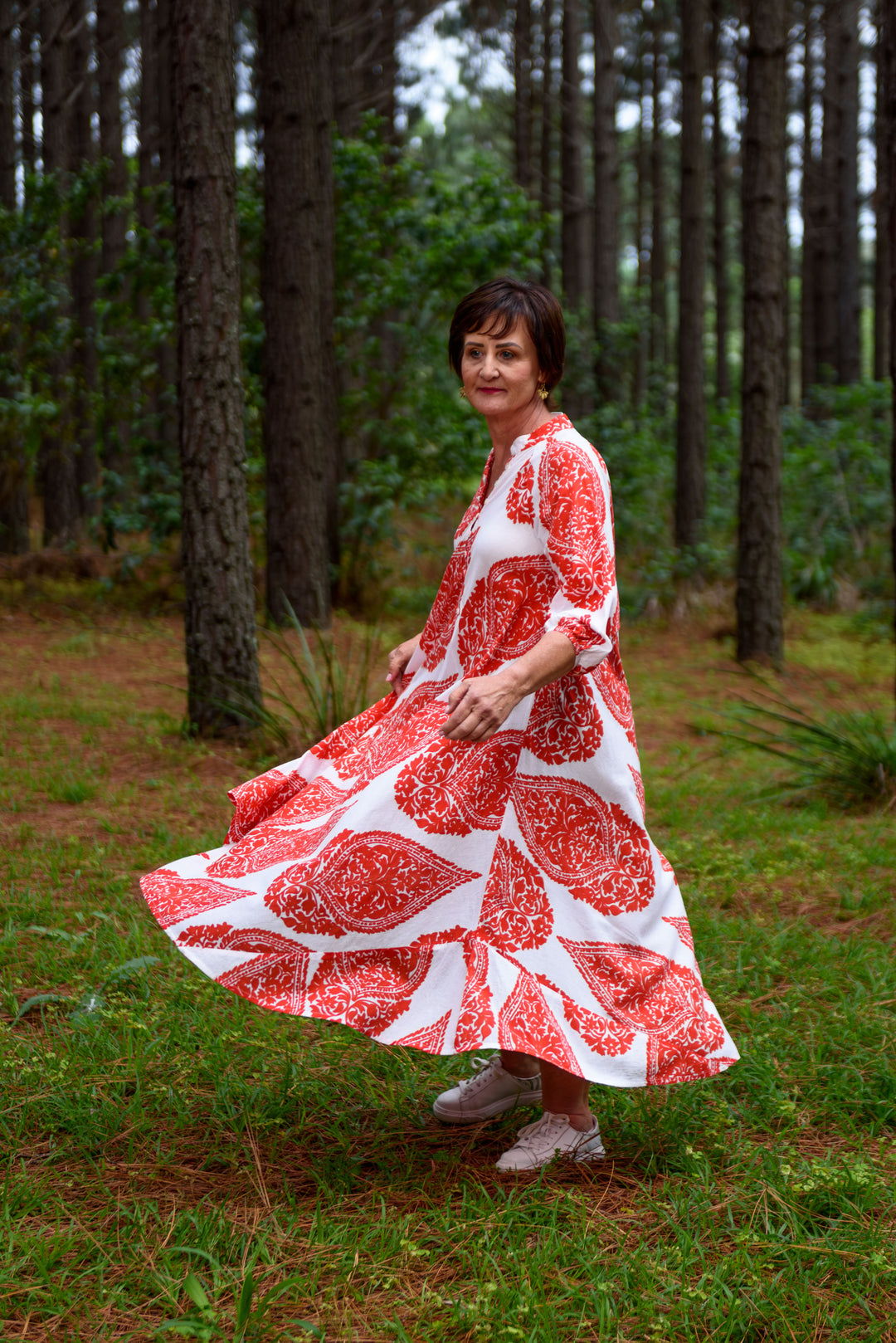 Charis Dress — Emperor Red