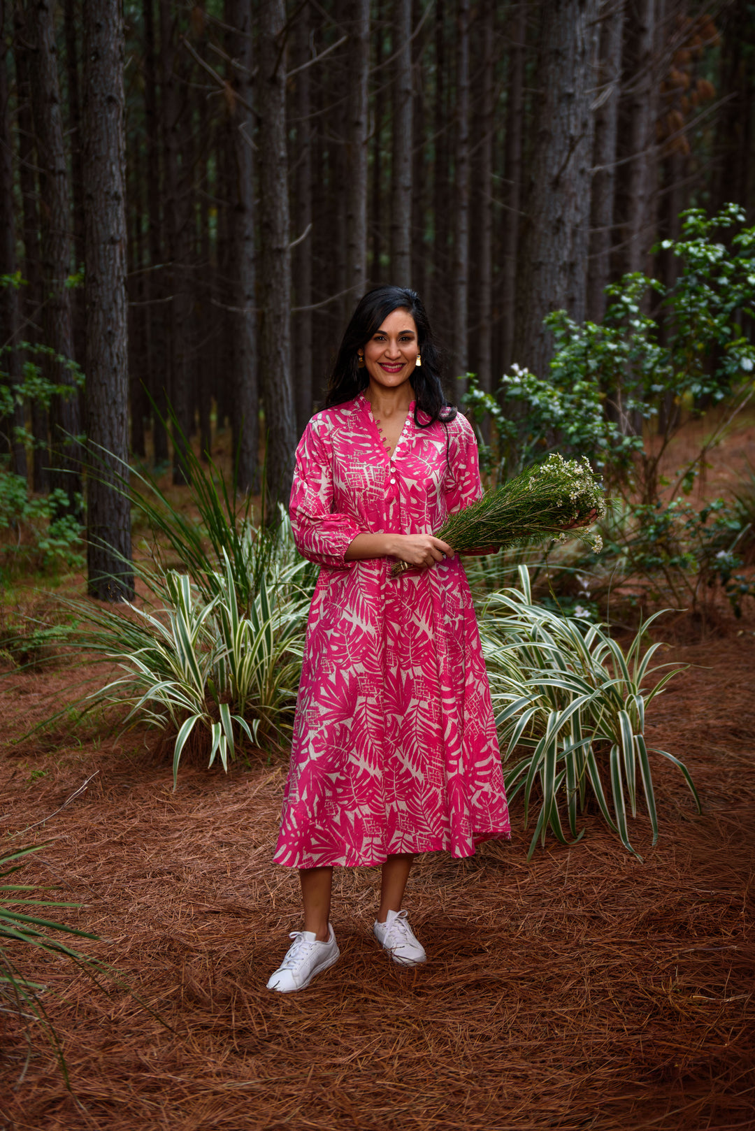 Charis Dress — Date Palm Pink