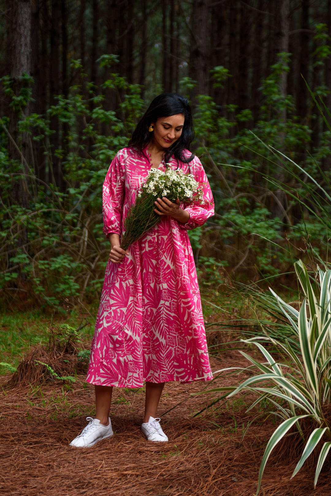 Charis Dress — Date Palm Pink