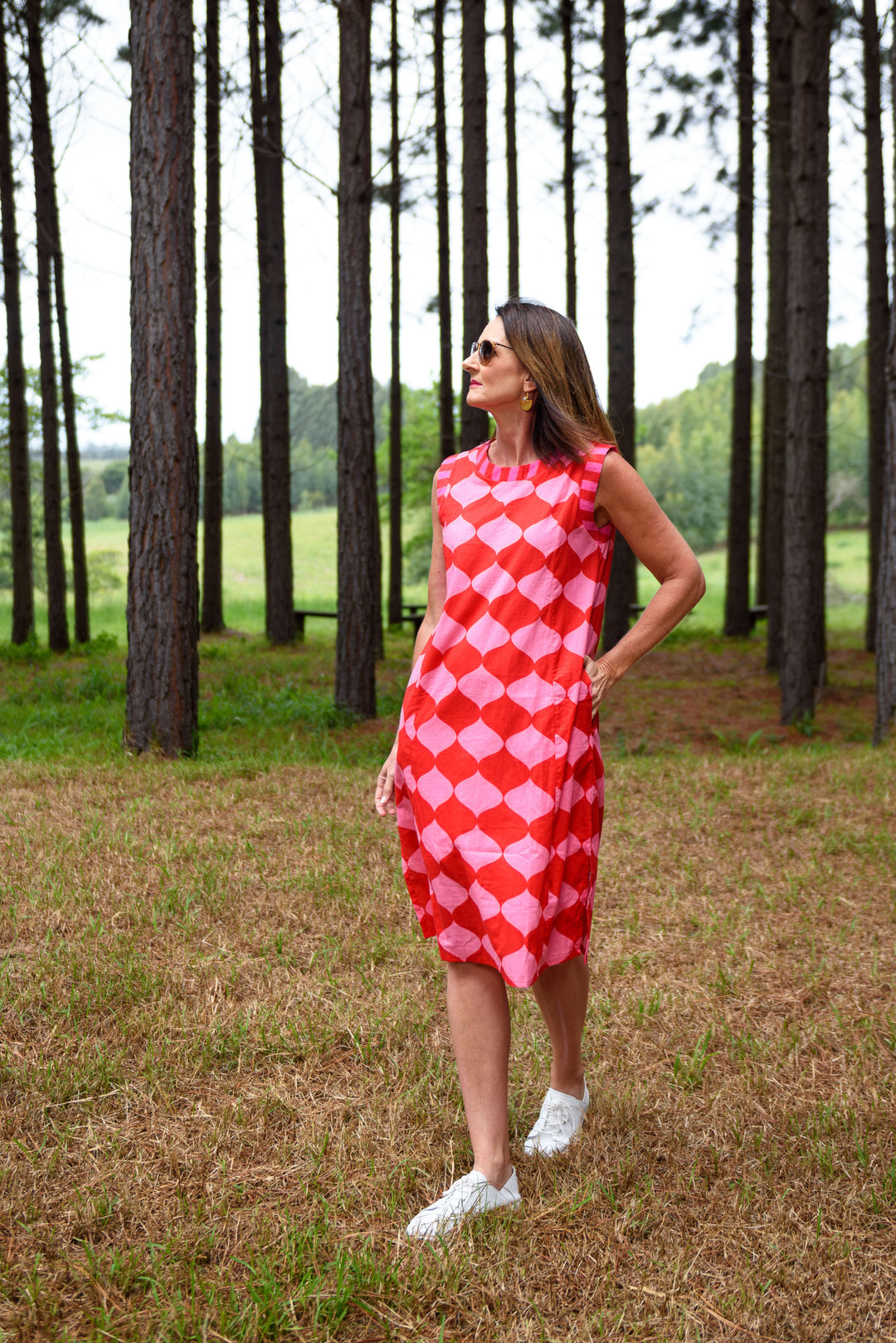 Llyn Dress — Vixon Red/Pink