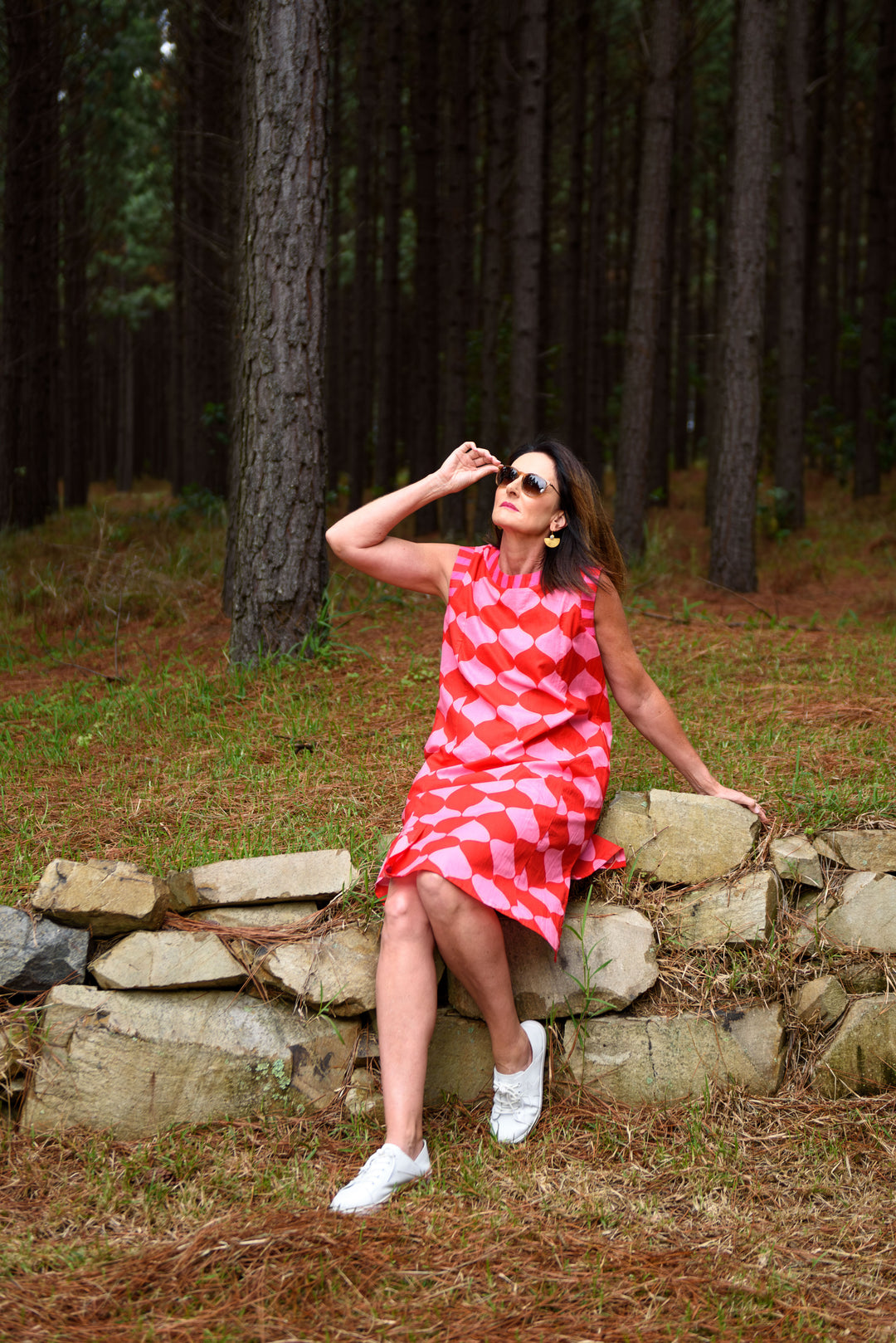 Llyn Dress — Vixon Red/Pink
