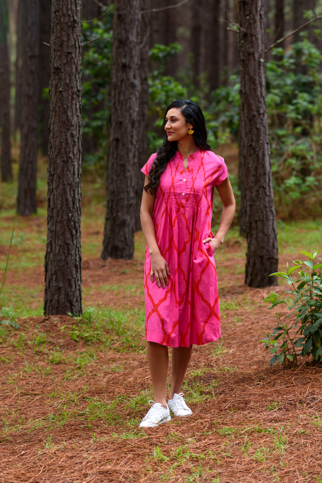 Evie Dress — Moroccan Pink/Red