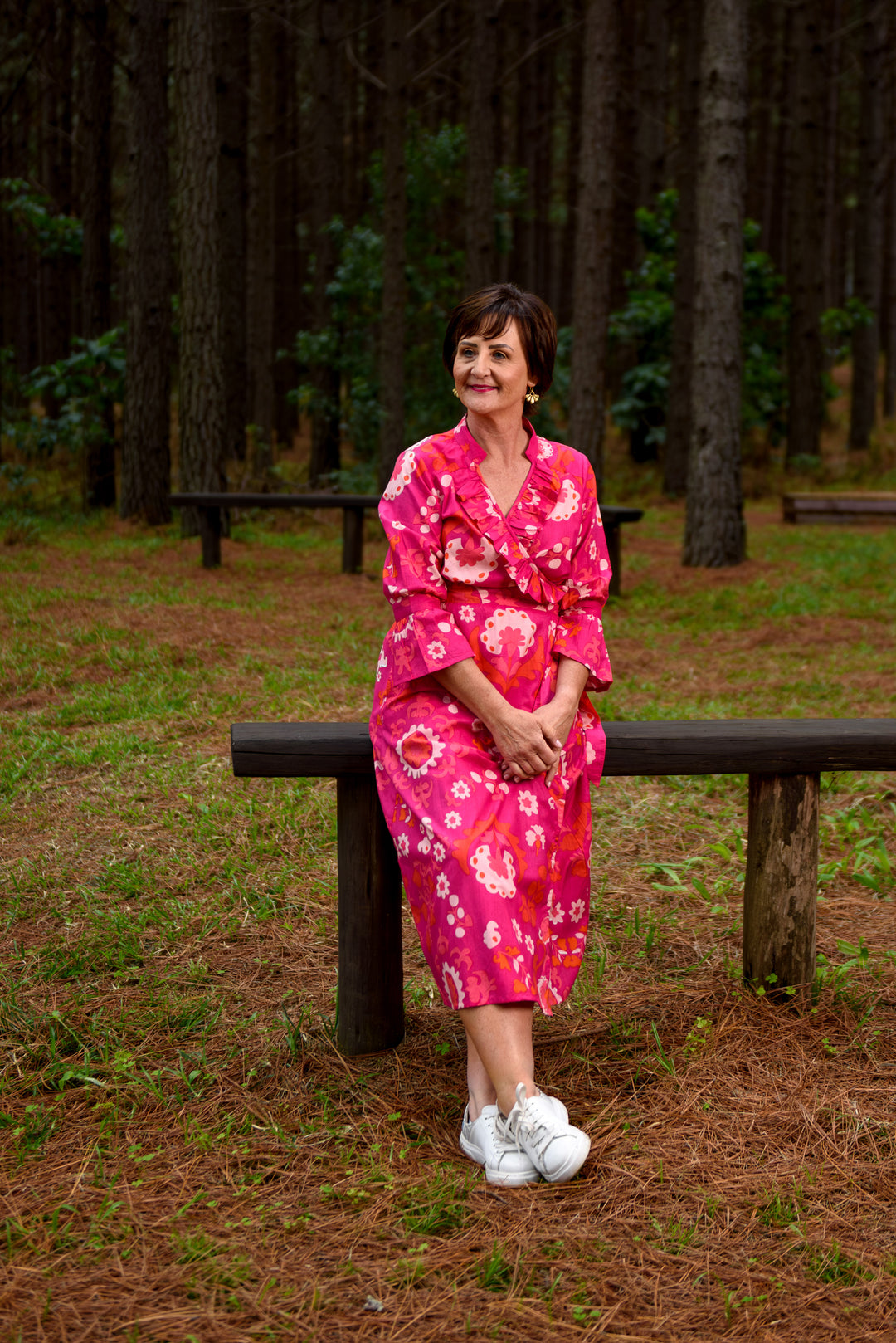 Mickey Wrap Dress — Suzani Pink