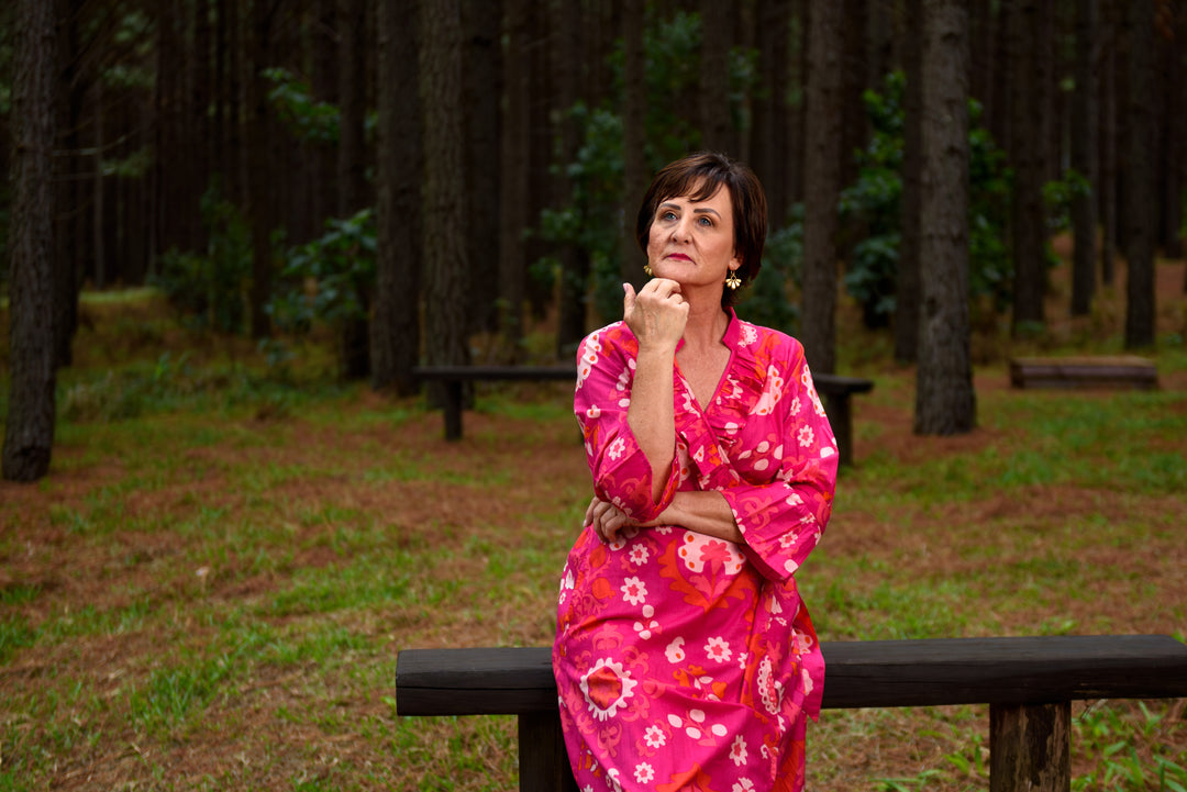 Mickey Wrap Dress — Suzani Pink