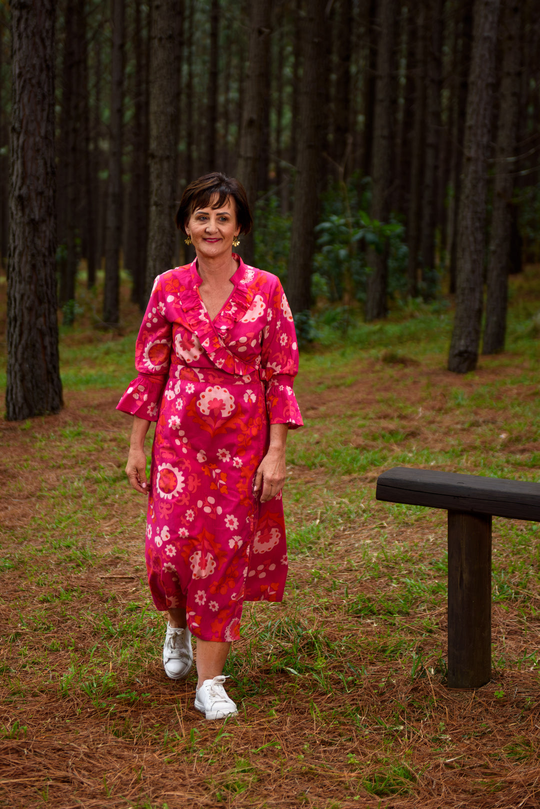 Mickey Wrap Dress — Suzani Pink