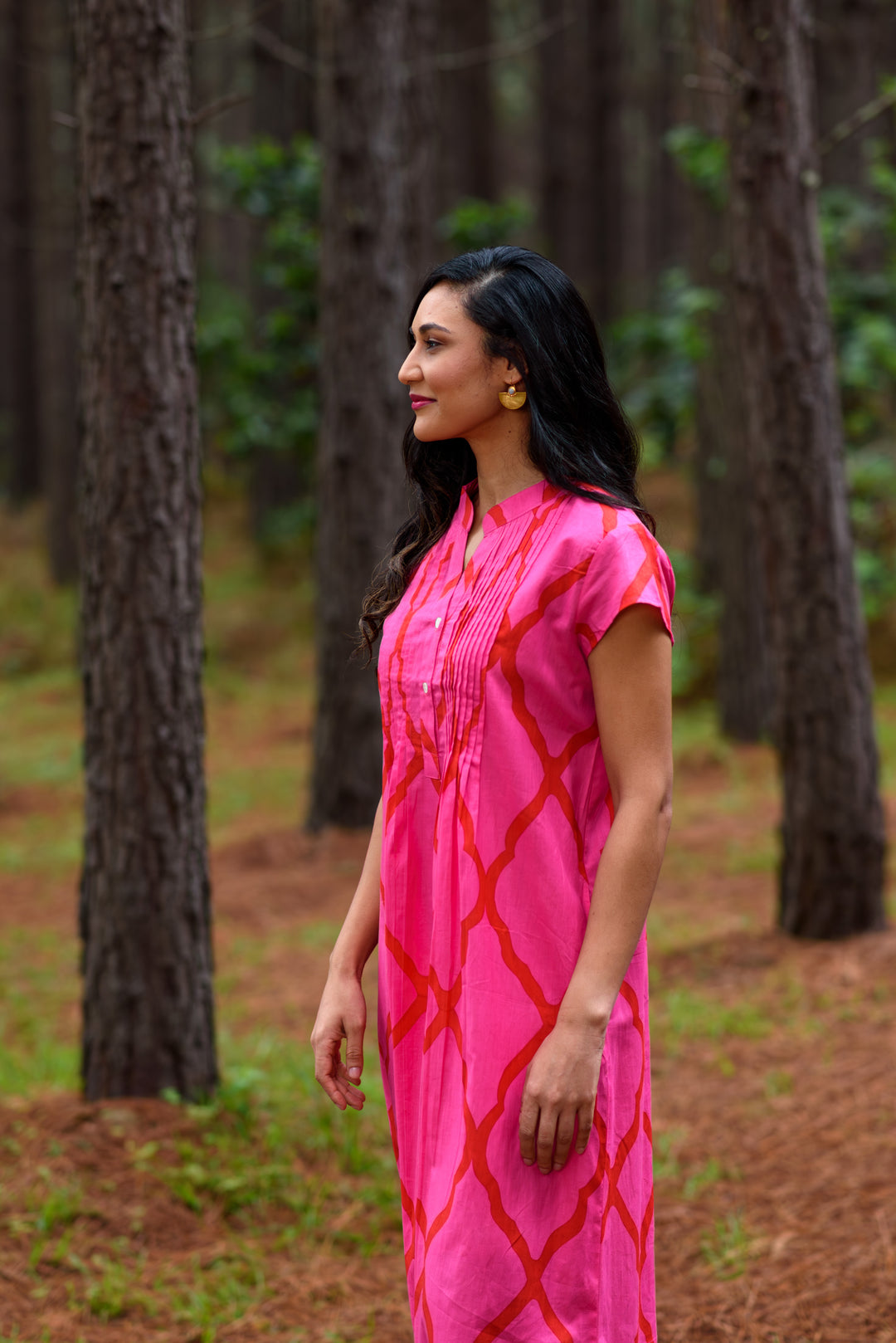 Evie Dress — Moroccan Pink/Red