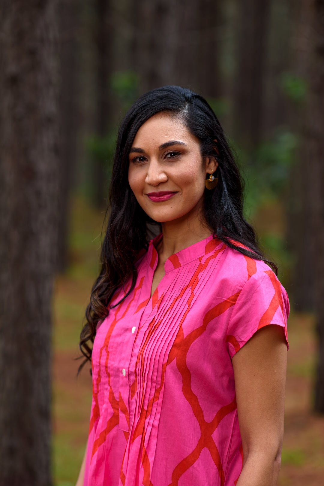 Evie Dress — Moroccan Pink/Red