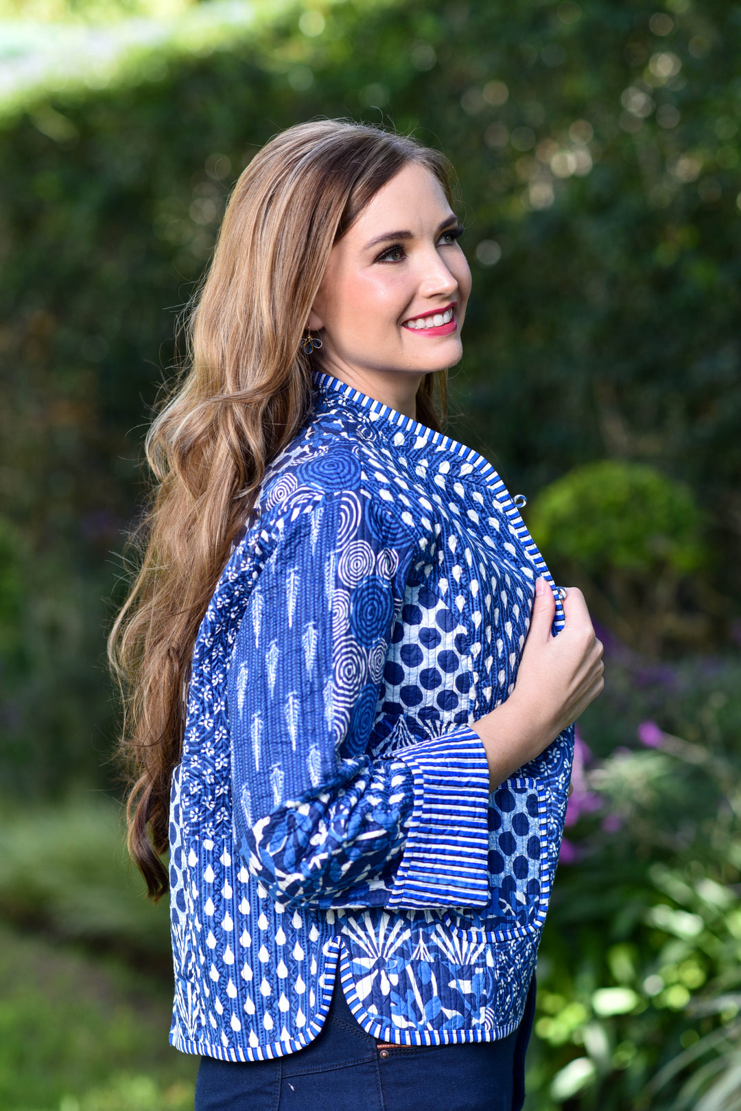 Beckham Reversible Padded Jacket - Navy Blue Fun Design