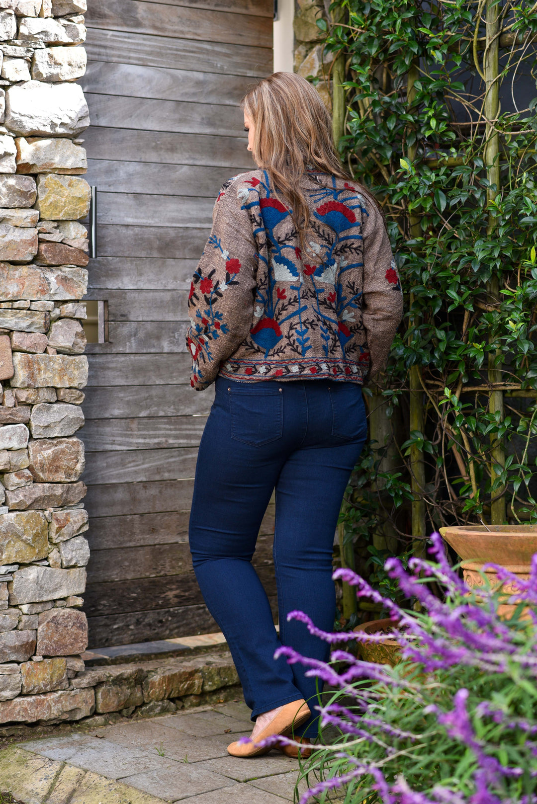 Chocolate Embroidered Suzani Winter Jacket
