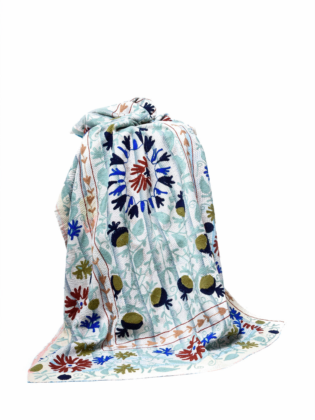 Vintage Suzani Throw - Shades Of Blue
