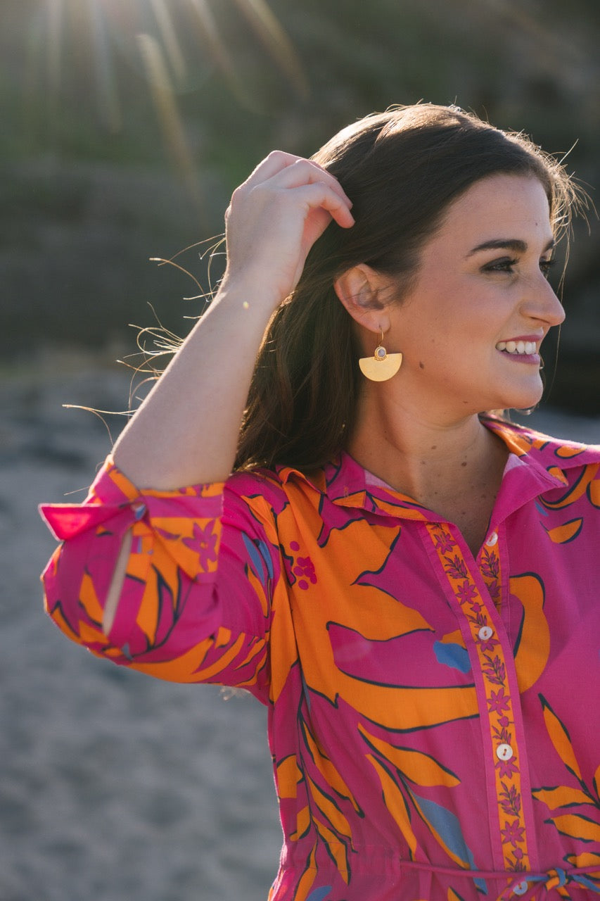 Bonnie Dress / Kimono Pink/Orange Florals