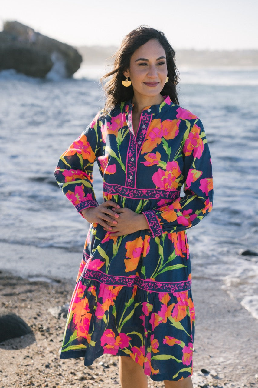 Celeste Dress Iris Florals