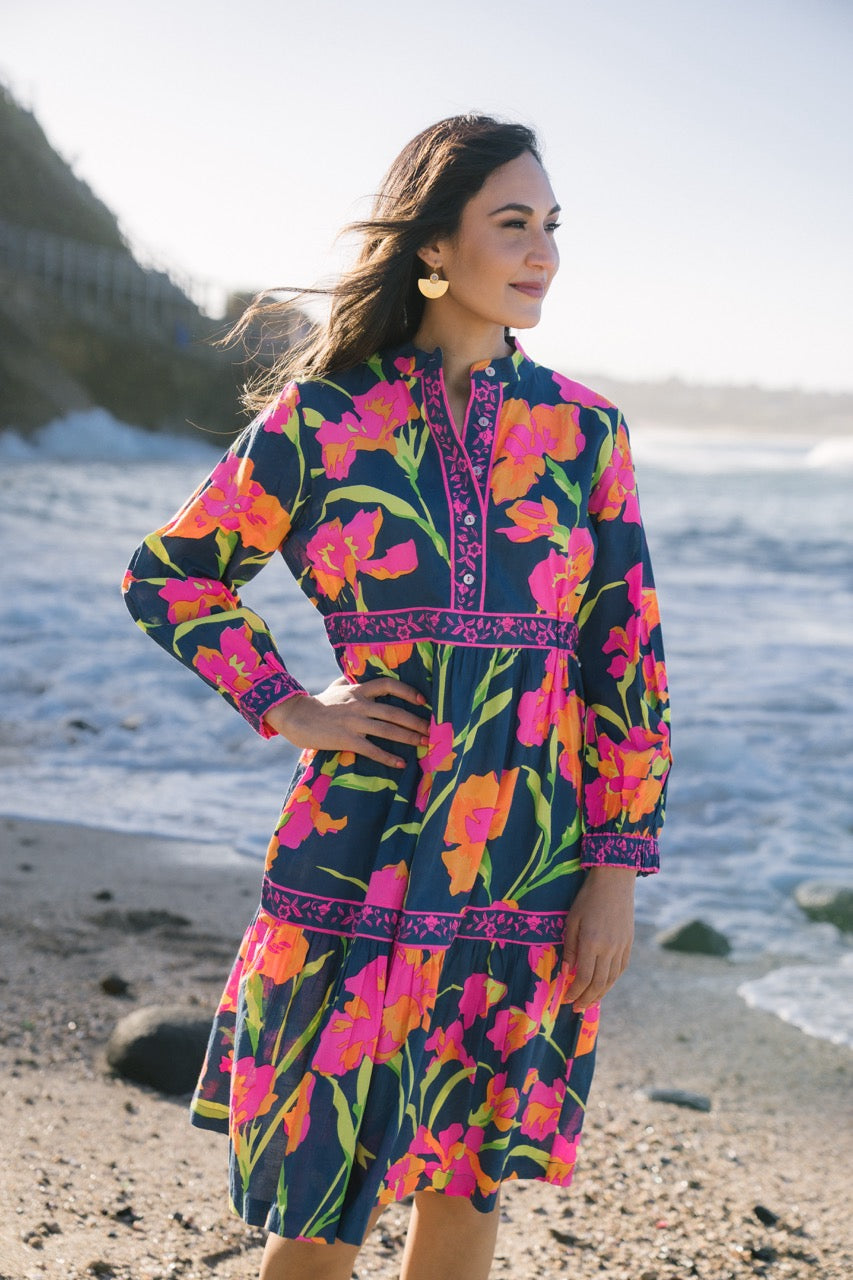 Celeste Dress Iris Florals