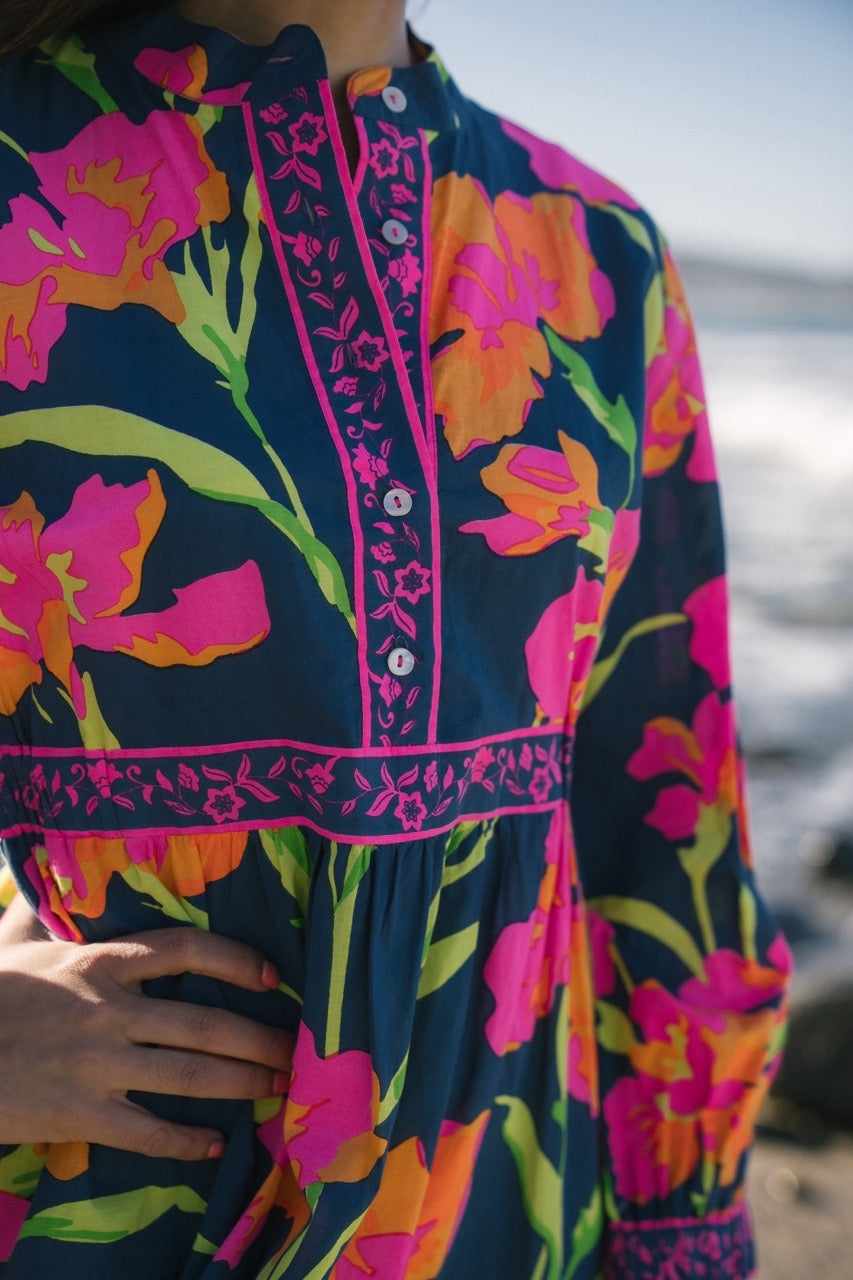Celeste Dress Iris Florals