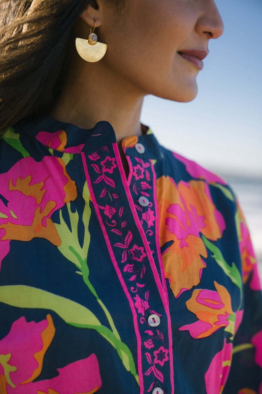 Celeste Dress Iris Florals