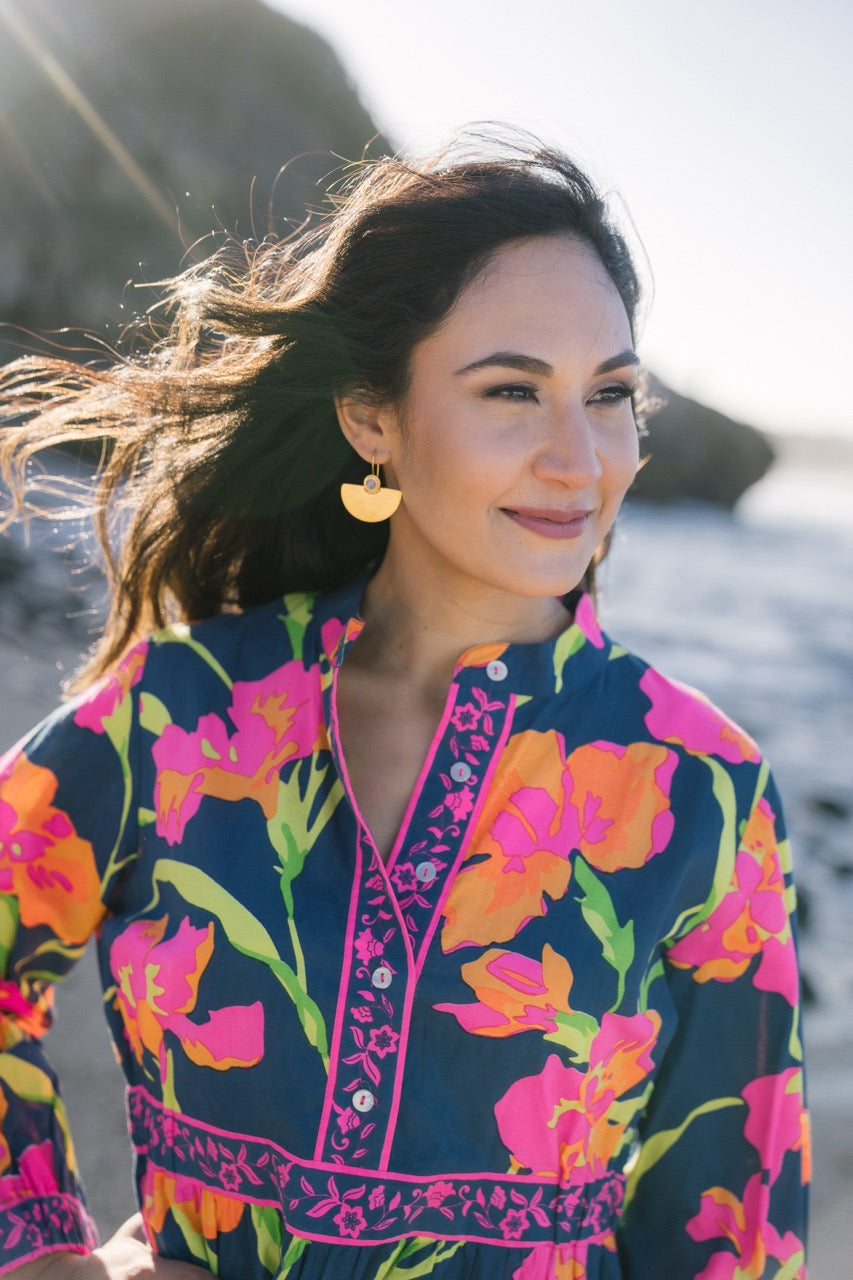 Celeste Dress Iris Florals