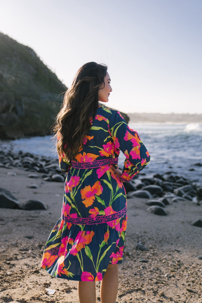 Celeste Dress Iris Florals