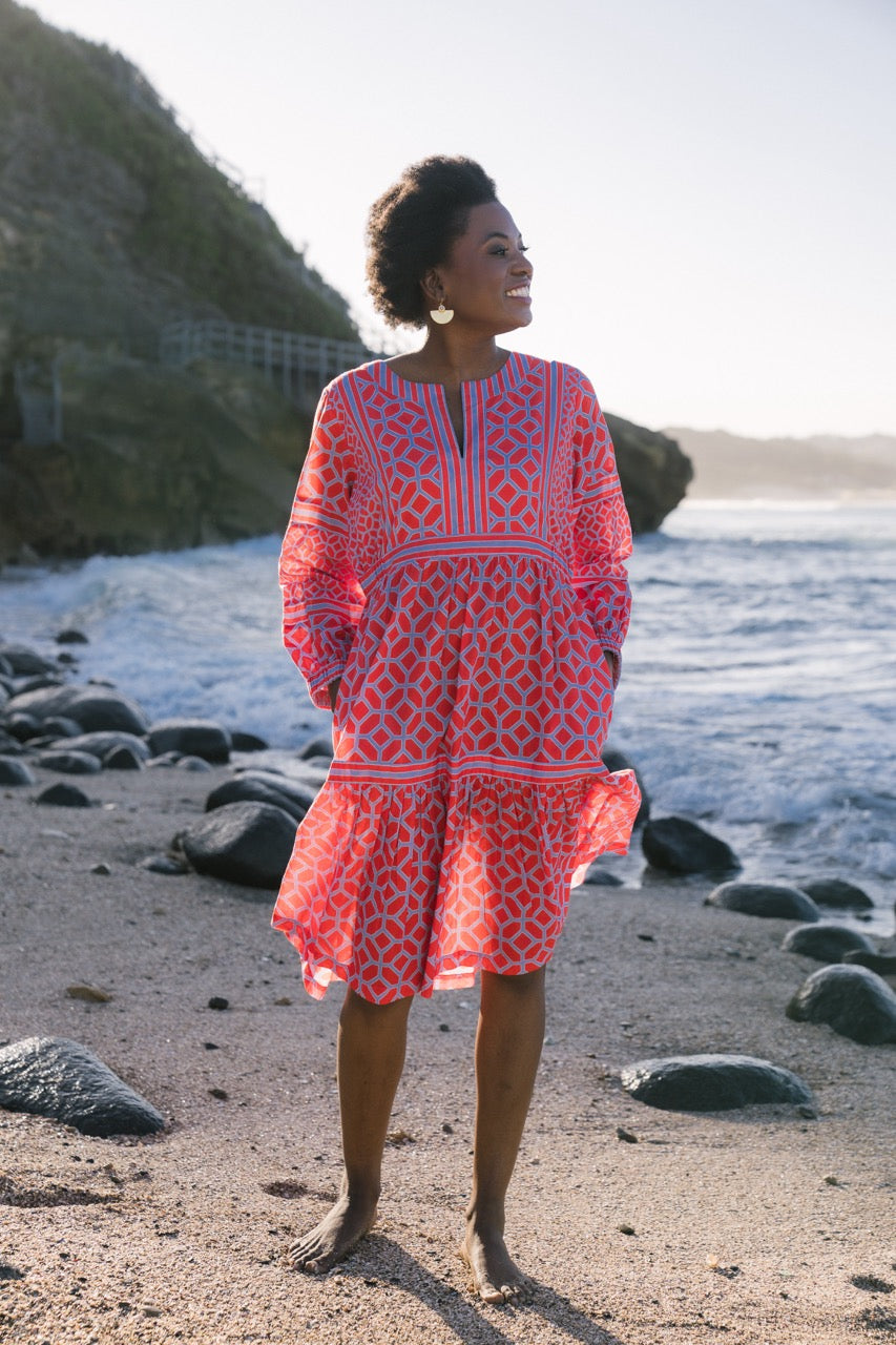 Red coral dress discount