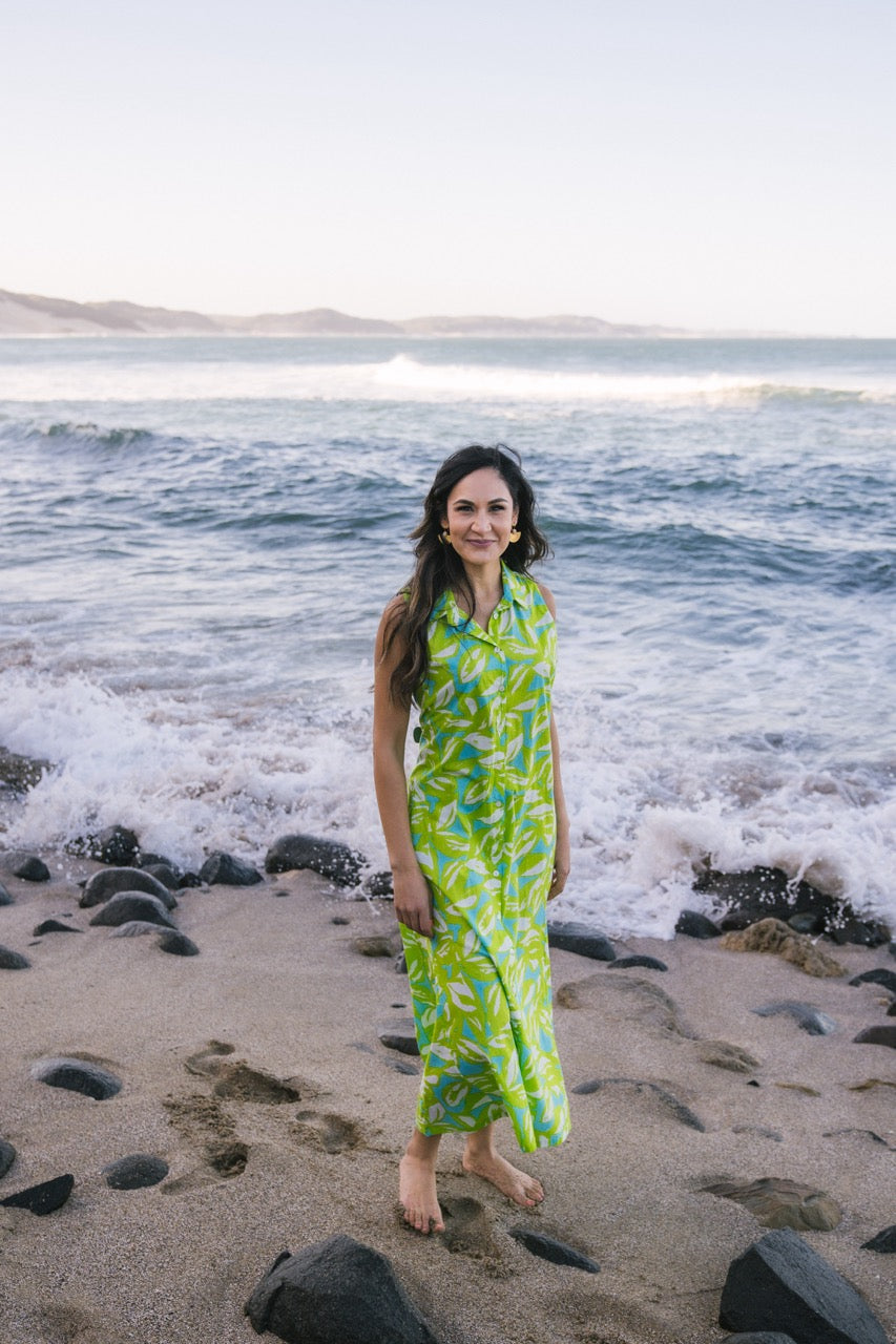 Krissy Dress Leafy Lime
