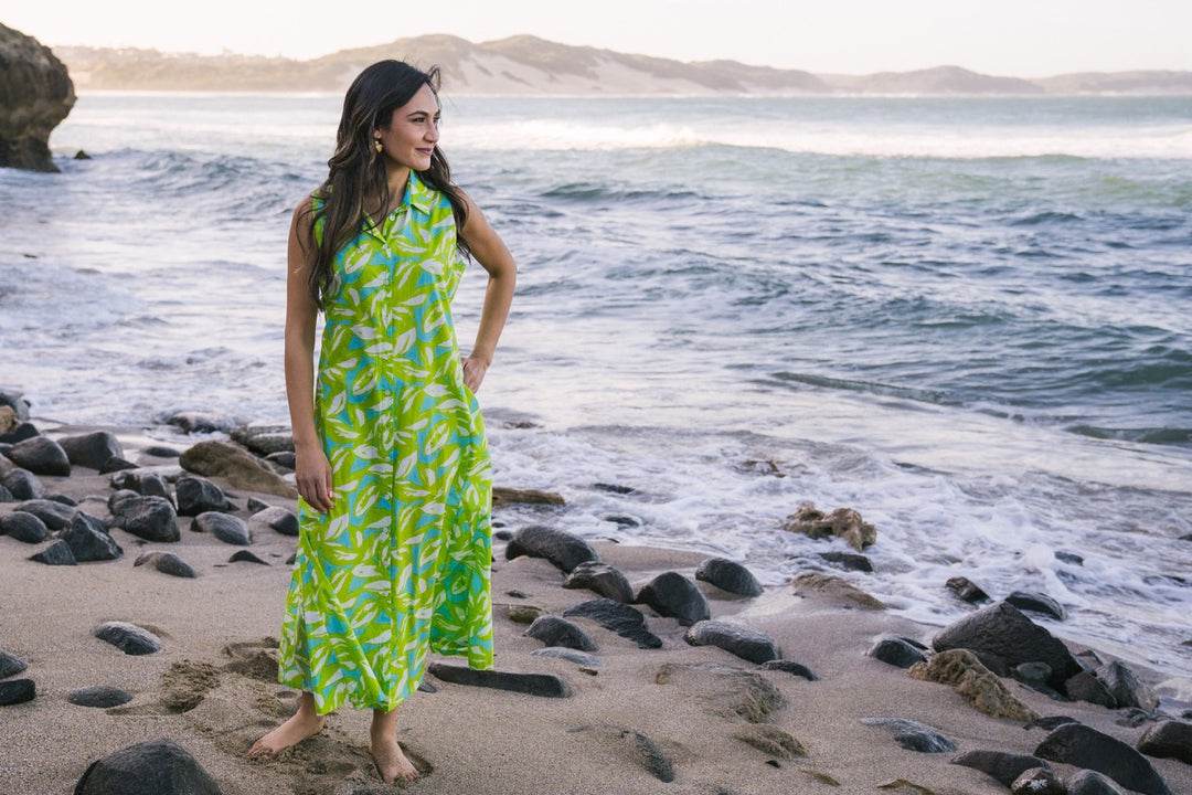 Krissy Dress Leafy Lime
