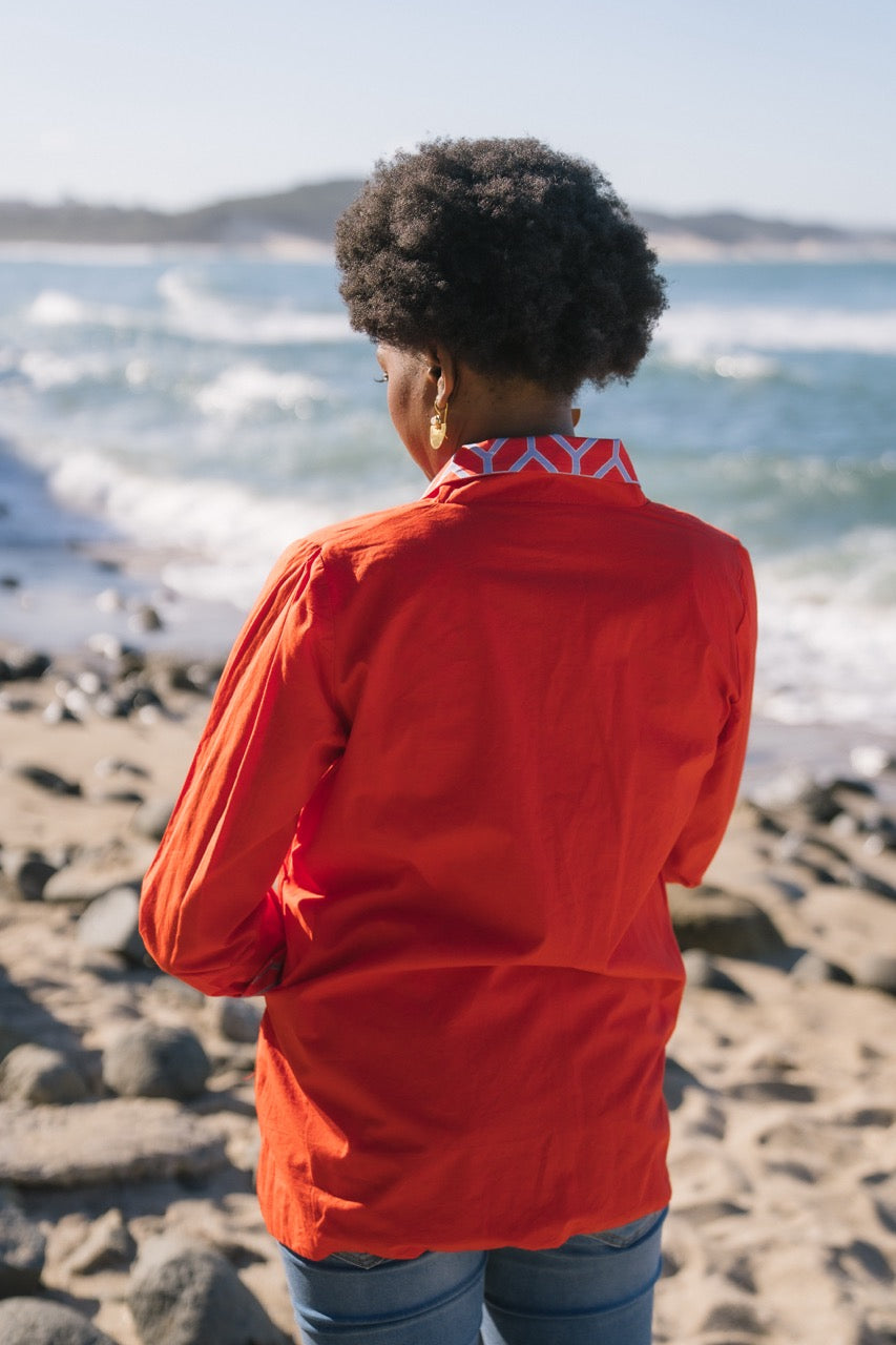 Jamie Jacket Coral Honeycomb