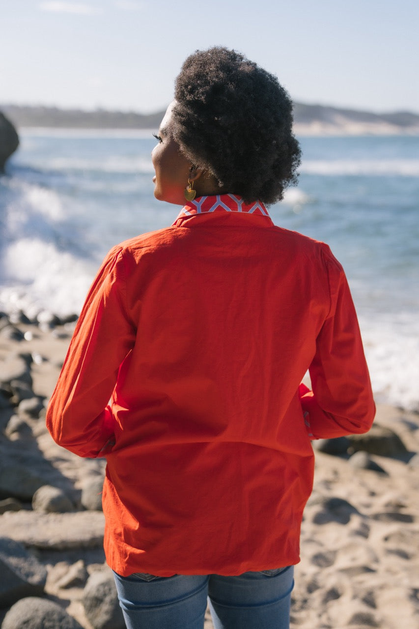 Jamie Jacket Coral Honeycomb