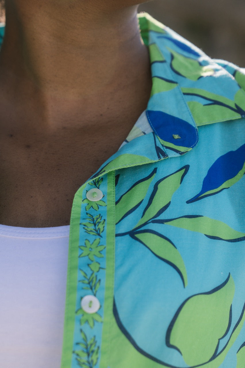 Bonnie Dress / Kimono Turquoise/Green Florals
