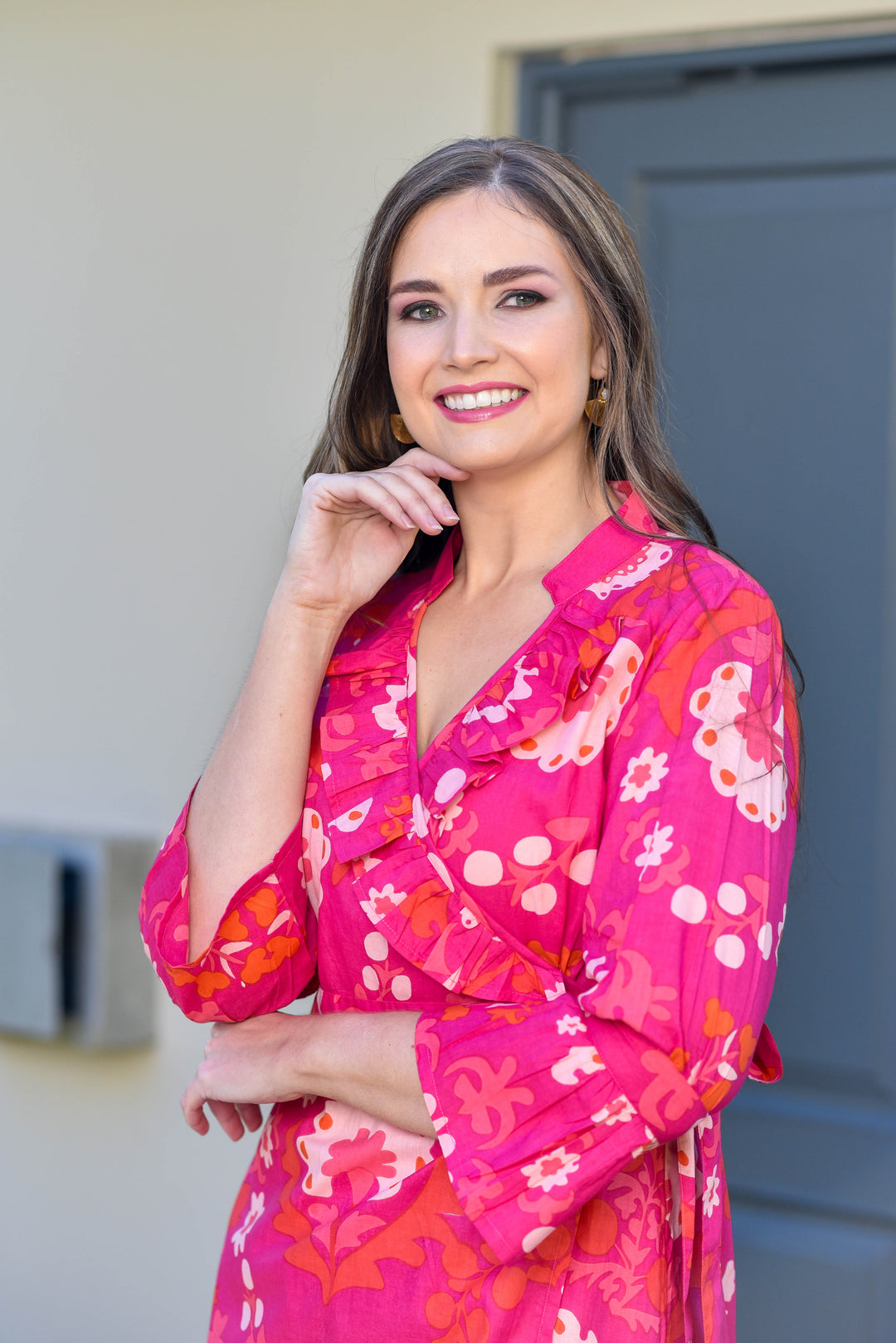 Mickey Wrap Dress — Suzani Pink
