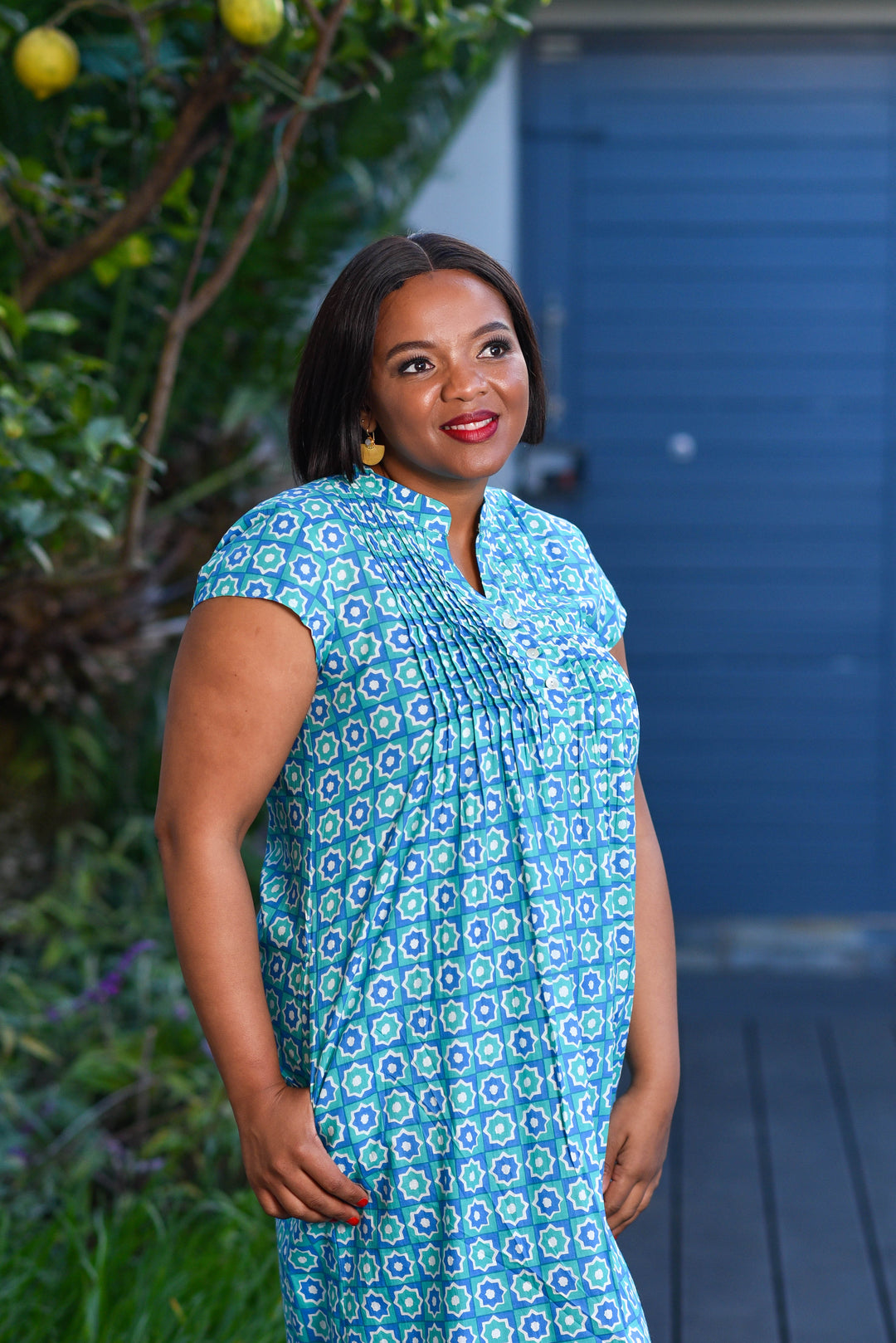 Evie Dress — Starry Night Blue