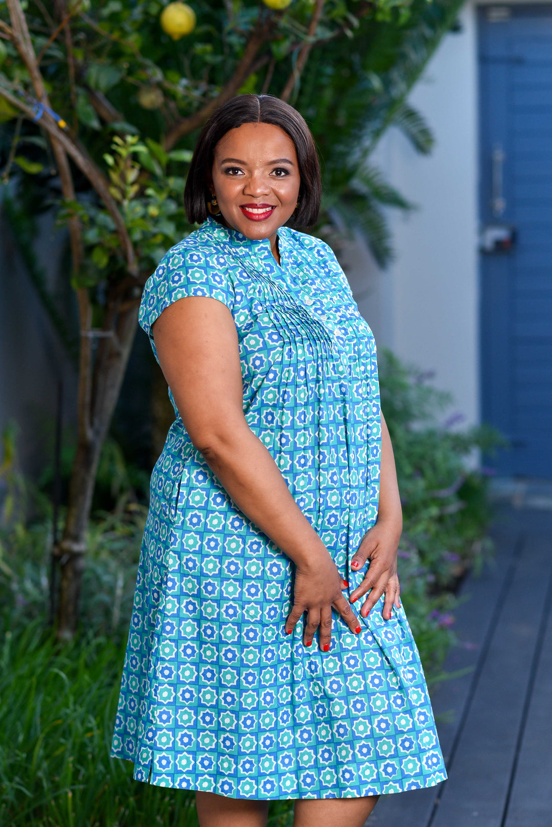 Evie Dress — Starry Night Blue