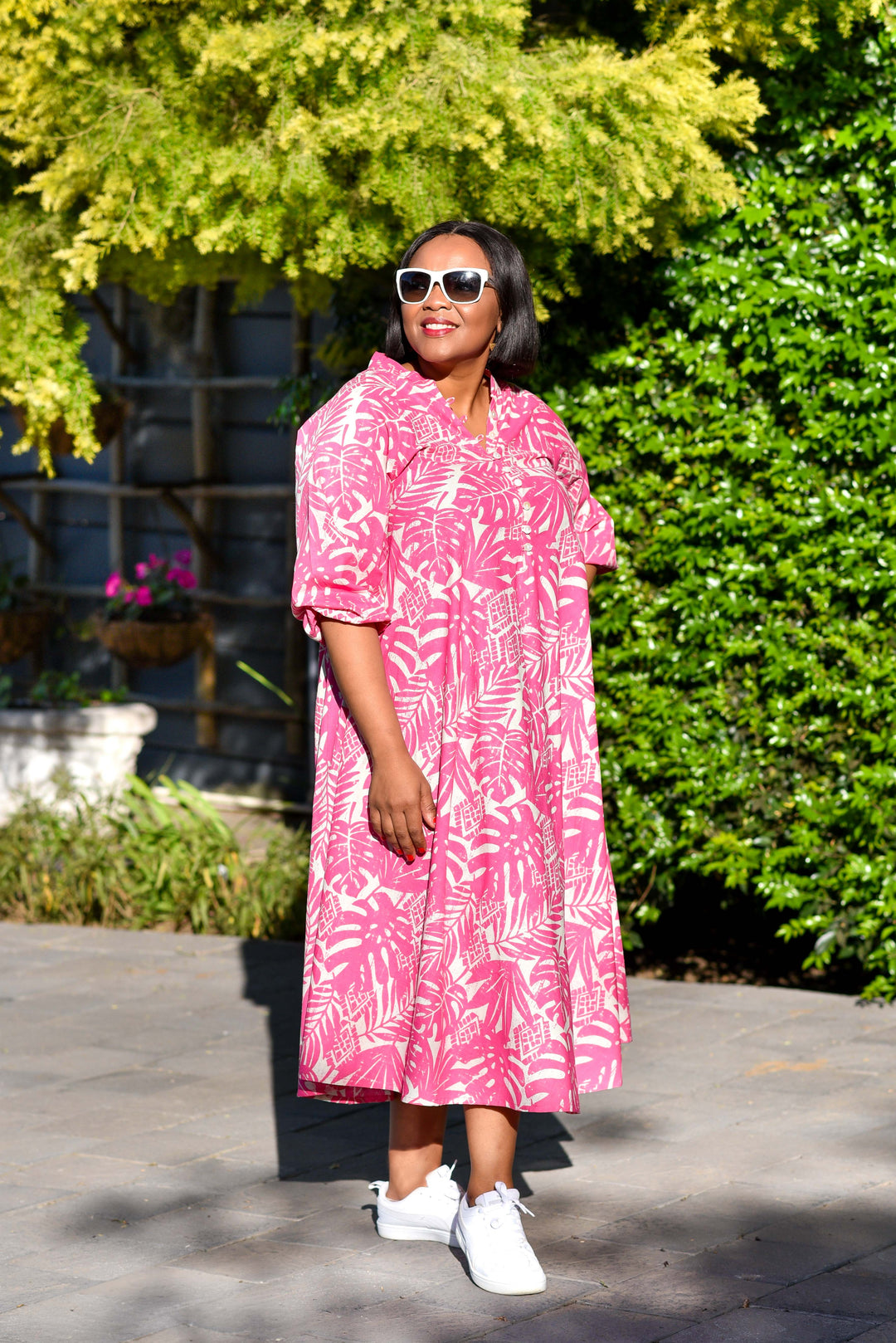Charis Dress — Date Palm Pink