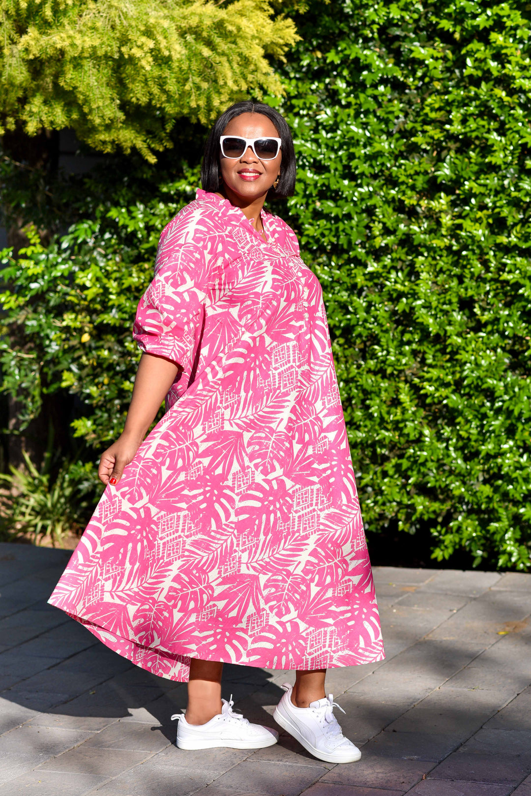 Charis Dress — Date Palm Pink