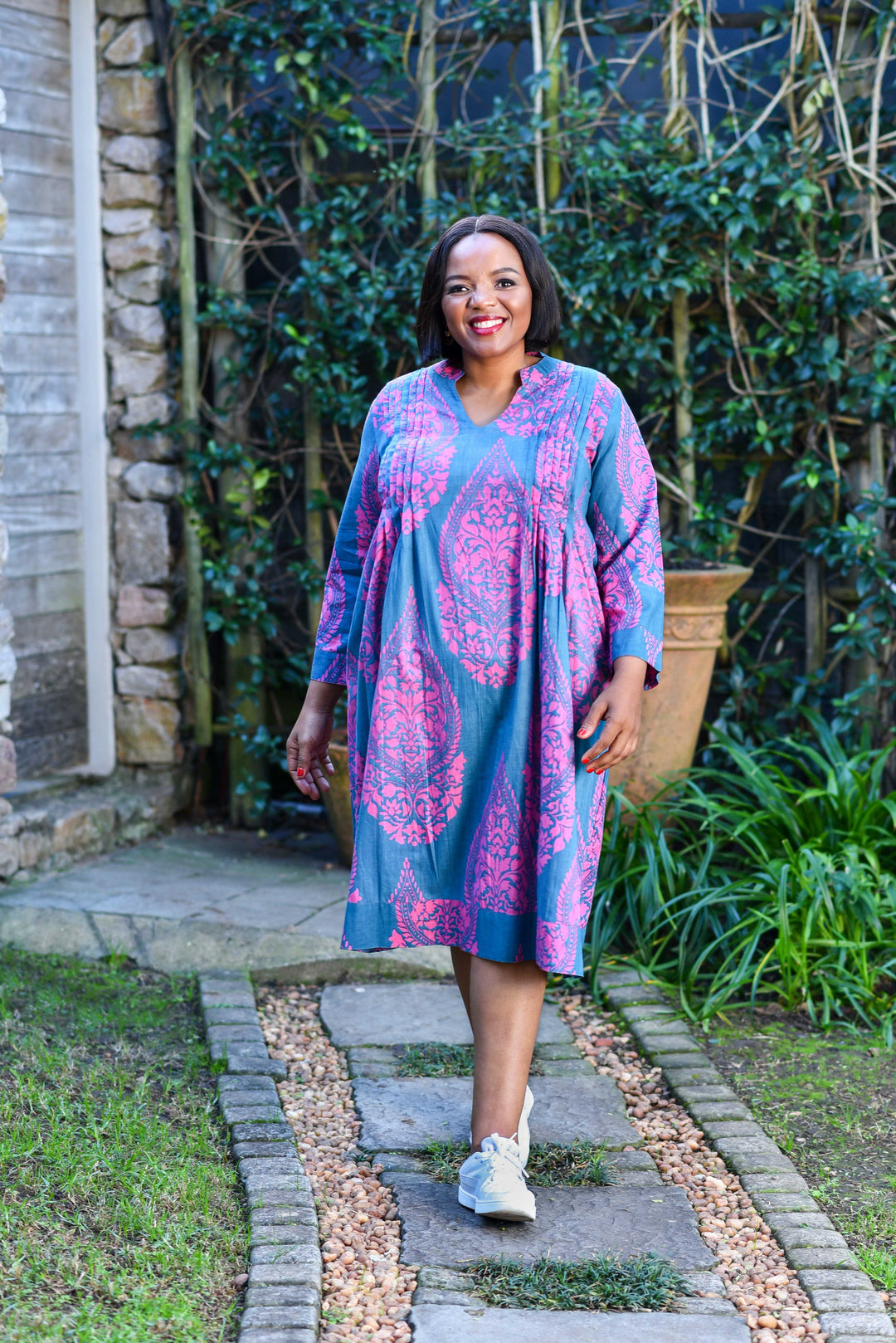 Huckley Tuck Dress — Emperor Teal