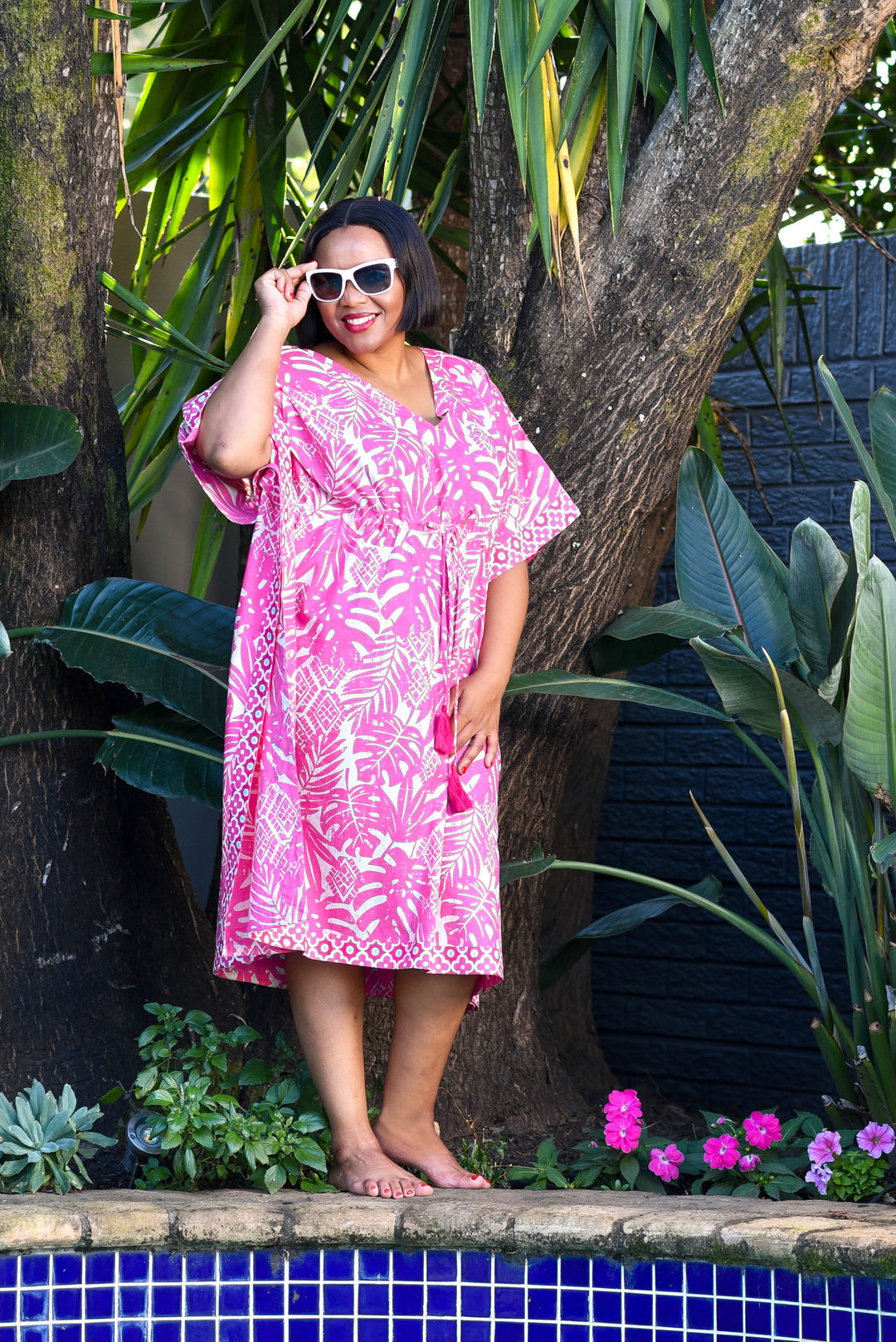 Maya Kaftan — Date Palm Pink