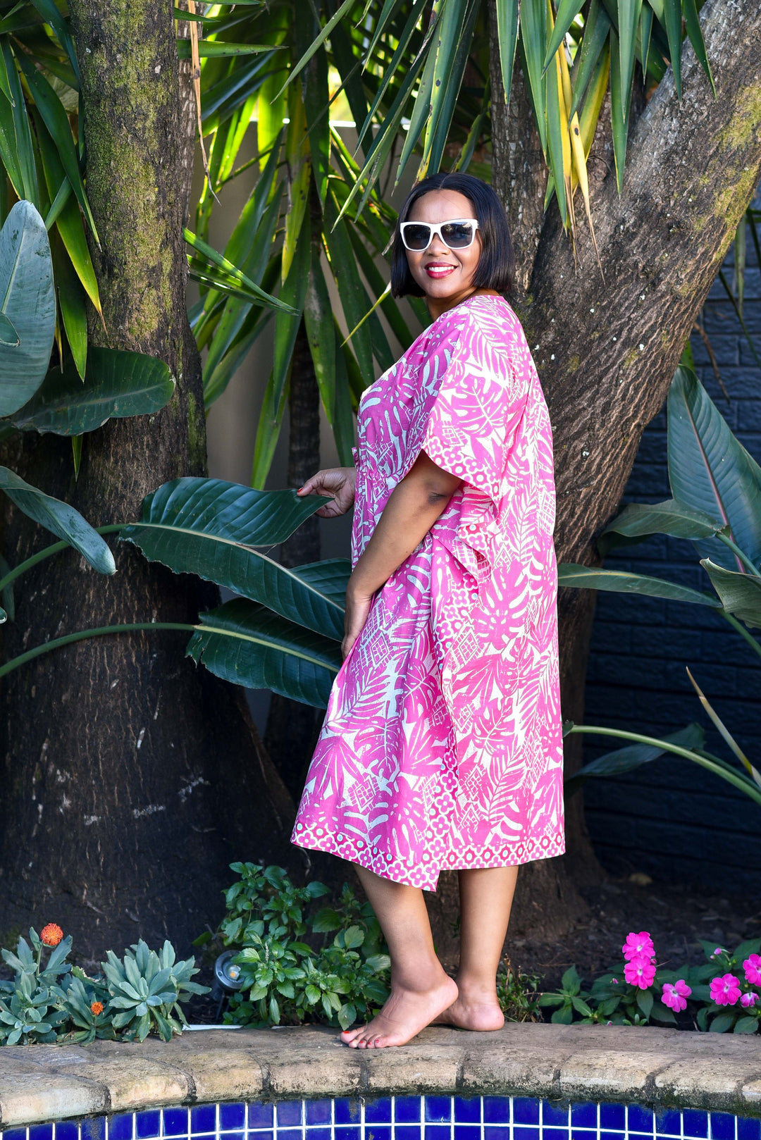 Maya Kaftan — Date Palm Pink