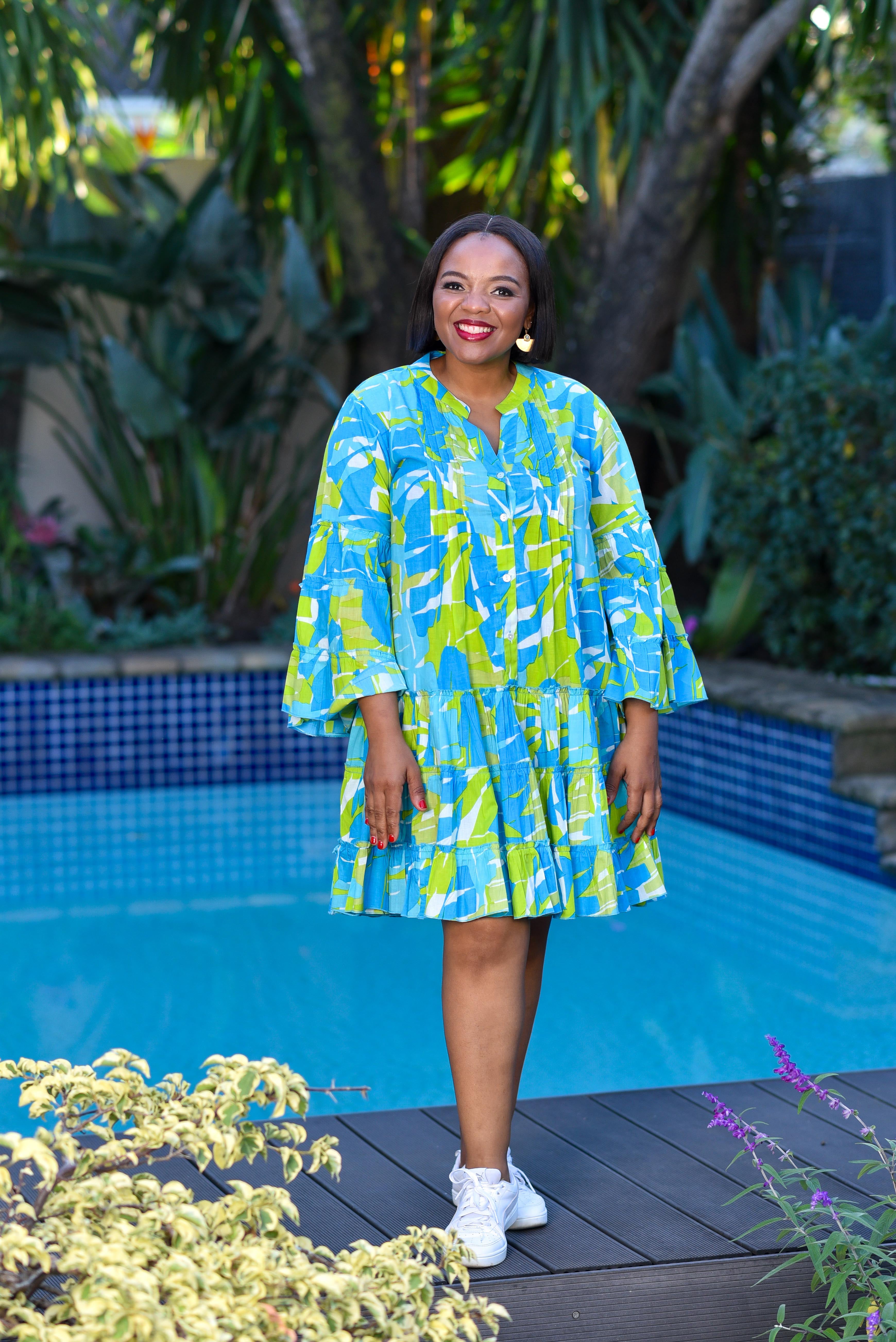 Baby Doll Dress — Aqua Lime – The Red Tulip