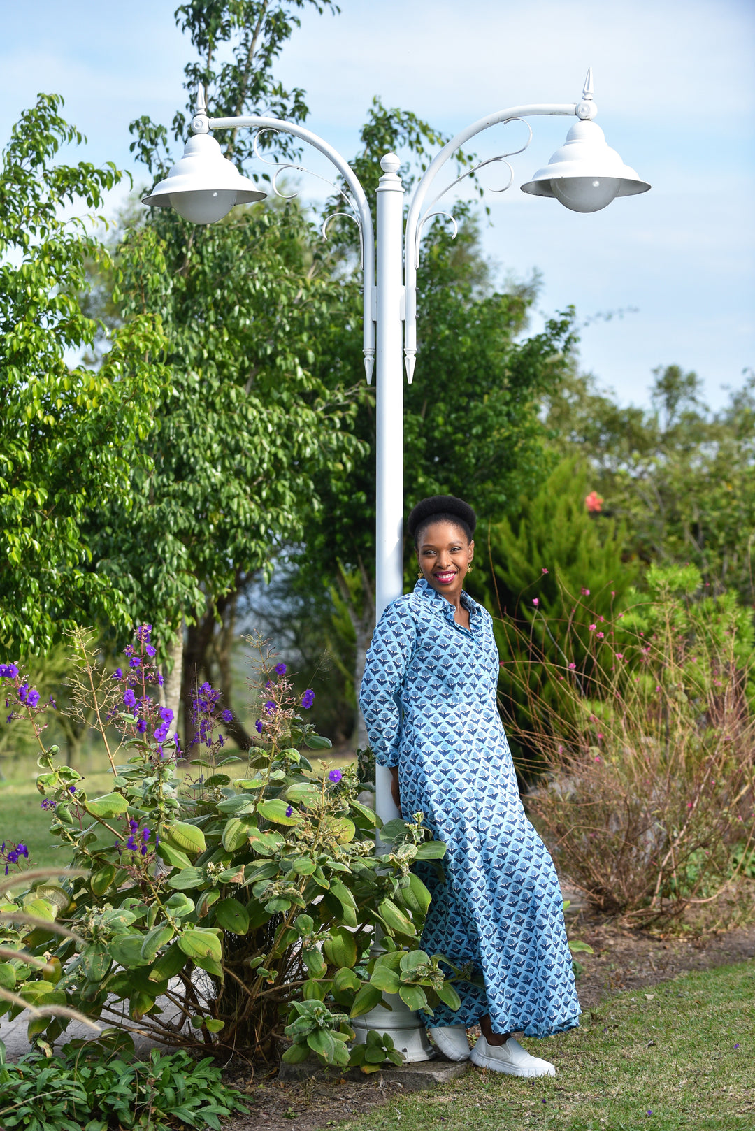 Bethany Shirt Dress - Bluebell Charm