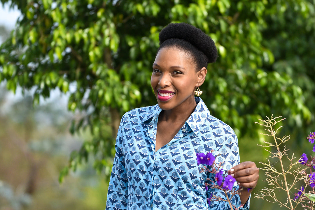Bethany Shirt Dress - Bluebell Charm