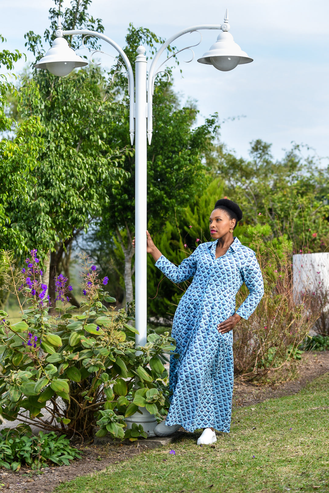 Bethany Shirt Dress - Bluebell Charm
