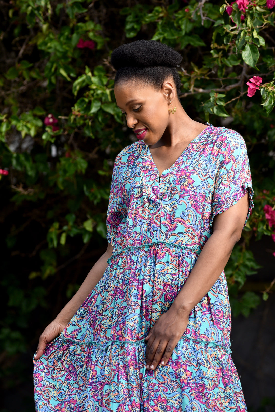 Rosie Dress - Turquoise Fusion