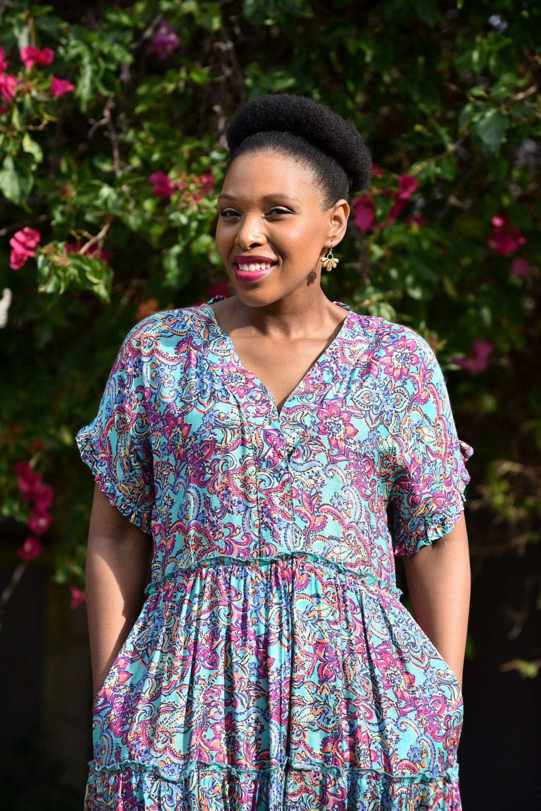 Rosie Dress - Turquoise Fusion