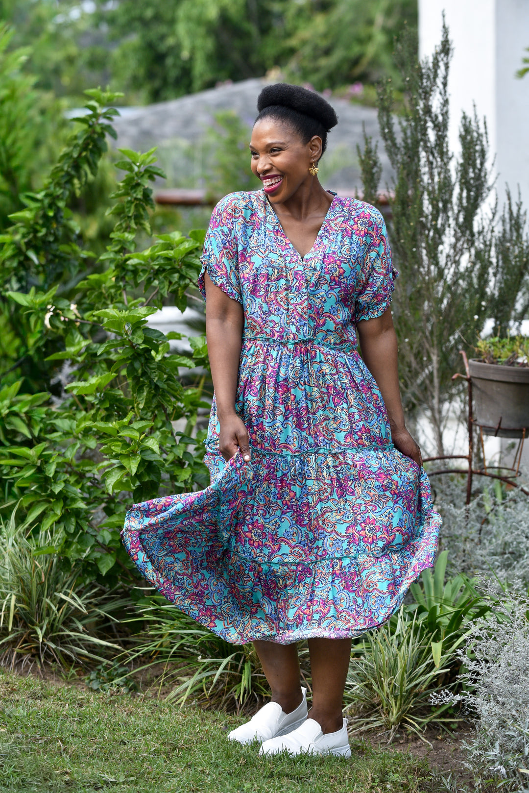 Rosie Dress - Turquoise Fusion