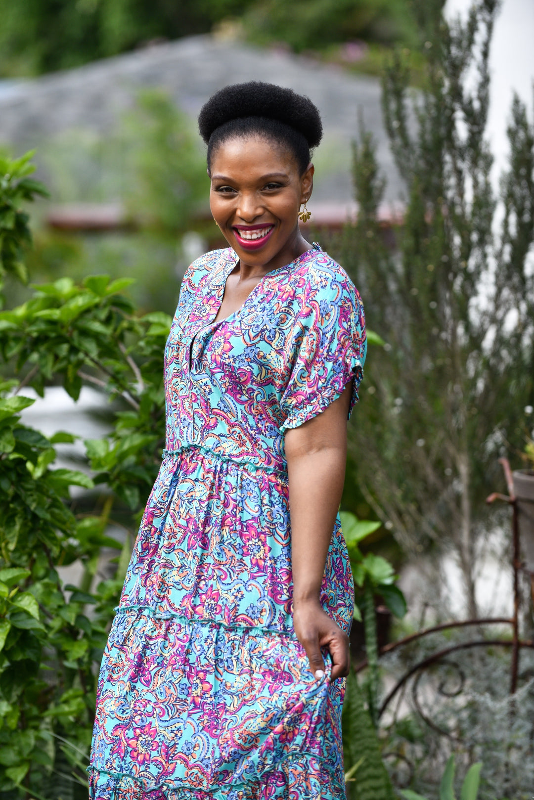 Rosie Dress - Turquoise Fusion